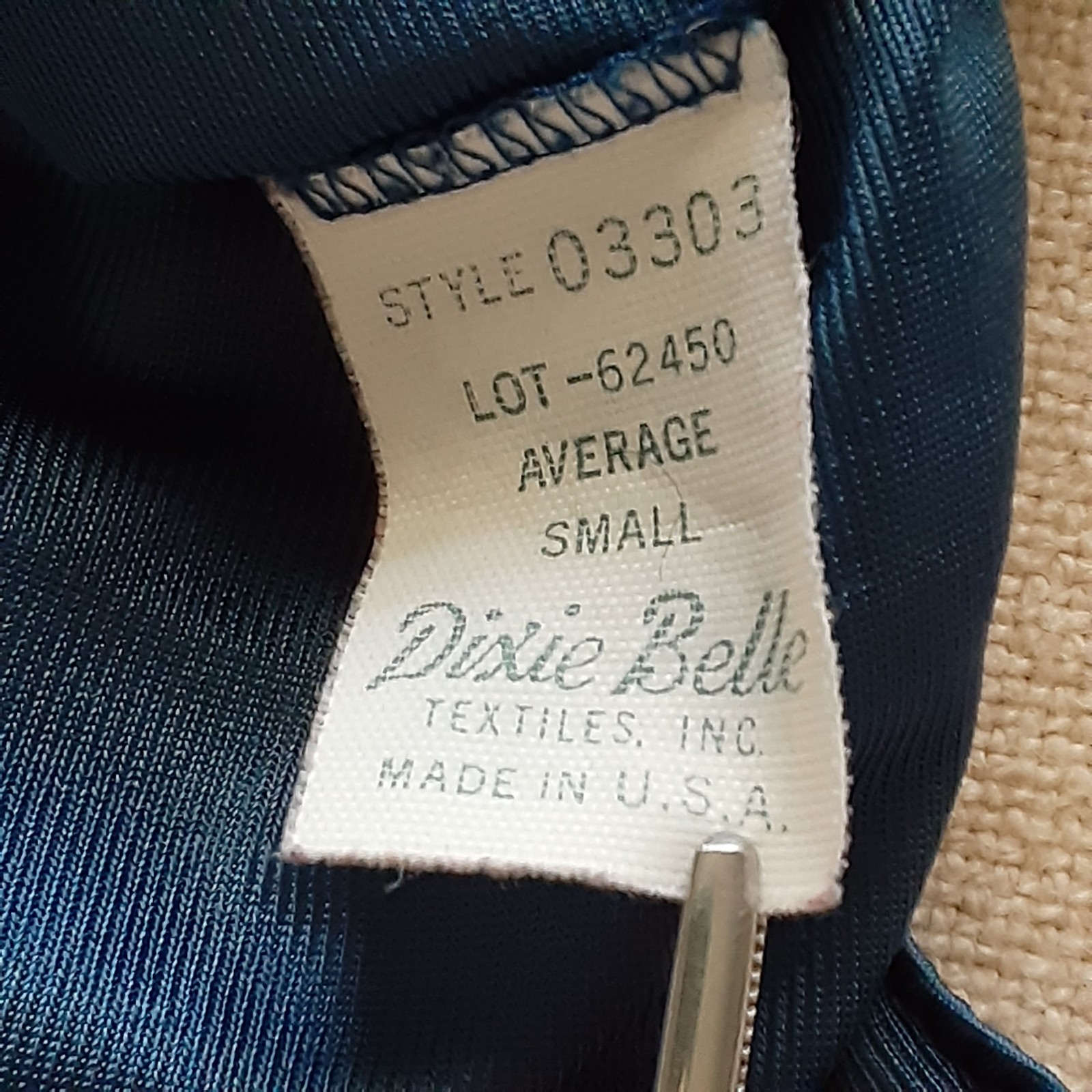 Vintage Half Slip Blue Nylon Small Dixie Belle Lace Trim Hem Antron III USA Made