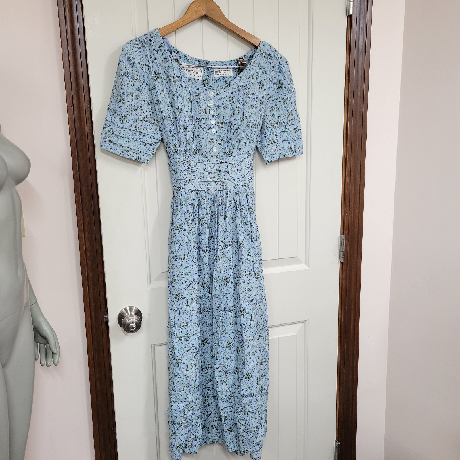 vintage Karin Stevens 1990s Cottage core summer babydoll midi dress (See Desc)