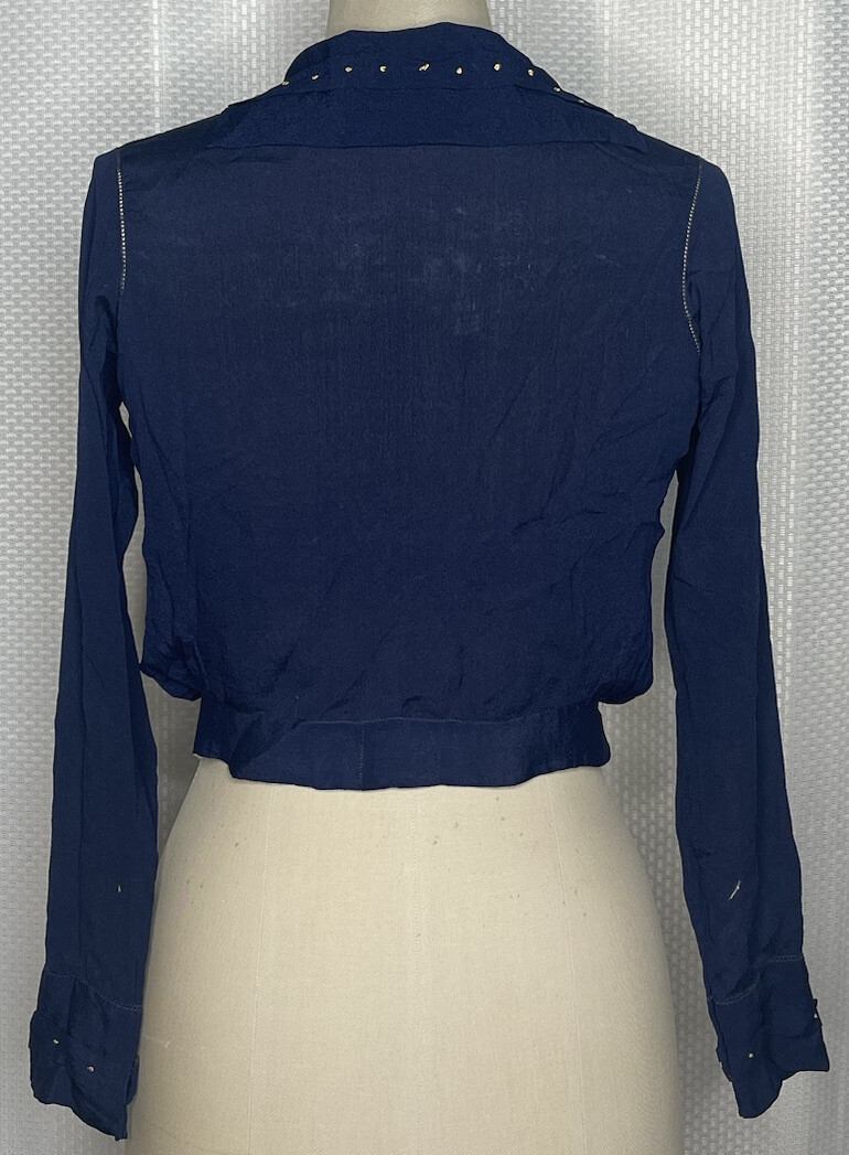 WOMEN’S VINTAGE BUTTON UP SILK CHIFFON PLEATED BLOUSE TOP FITS A SIZE SMALL S