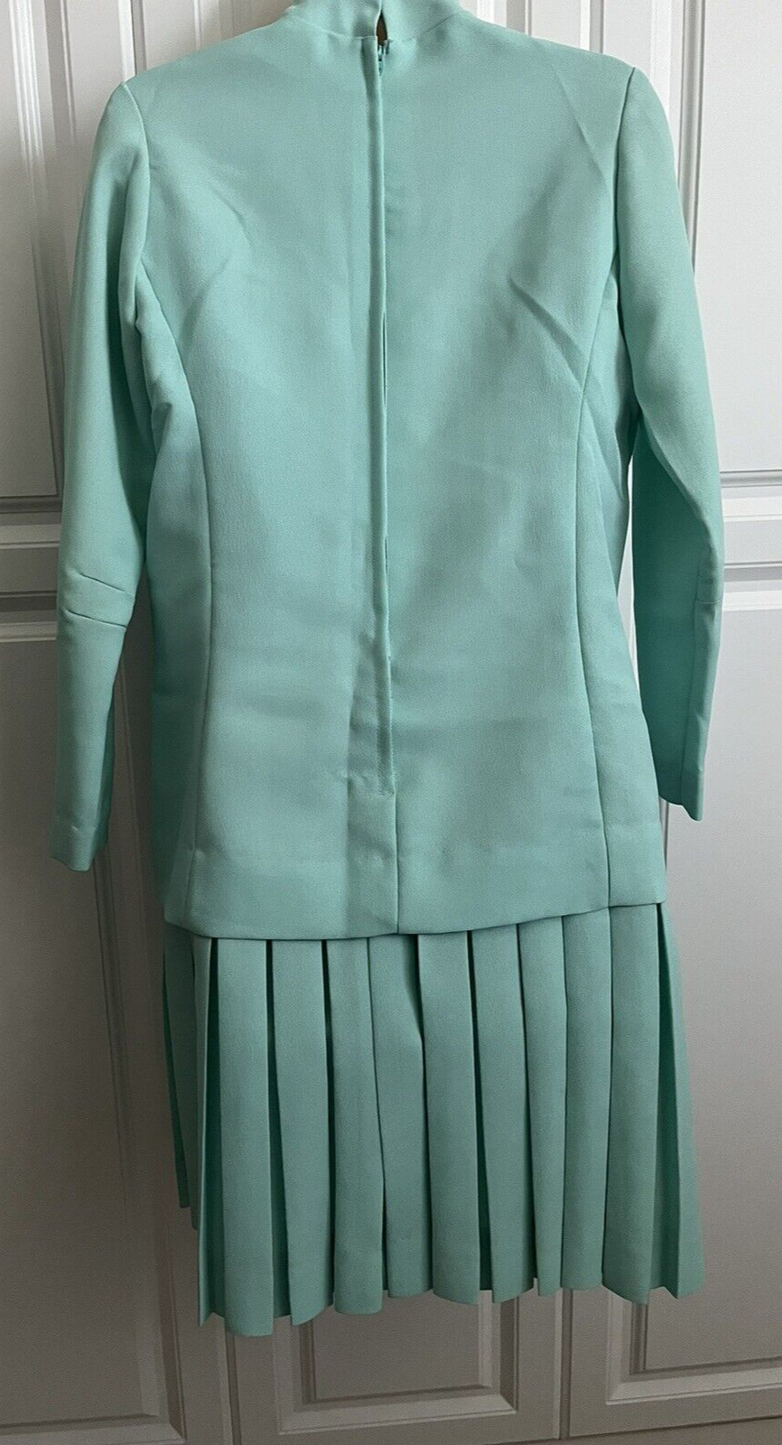 Vintage Barbie Look Sea Green Nautical Sailor Style Dress Eisenberg California S