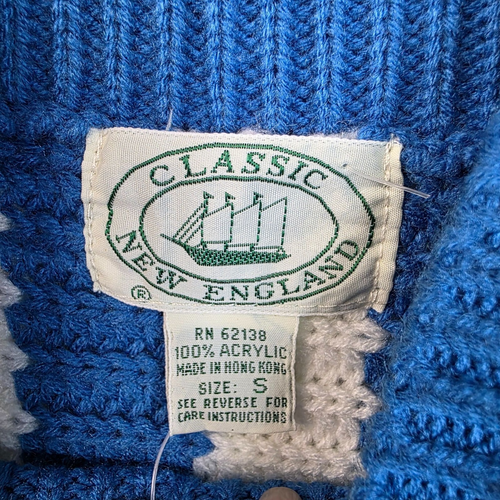 Vintage 80s Striped Sweater Classic New England S Red Fisherman Nautical Sailor