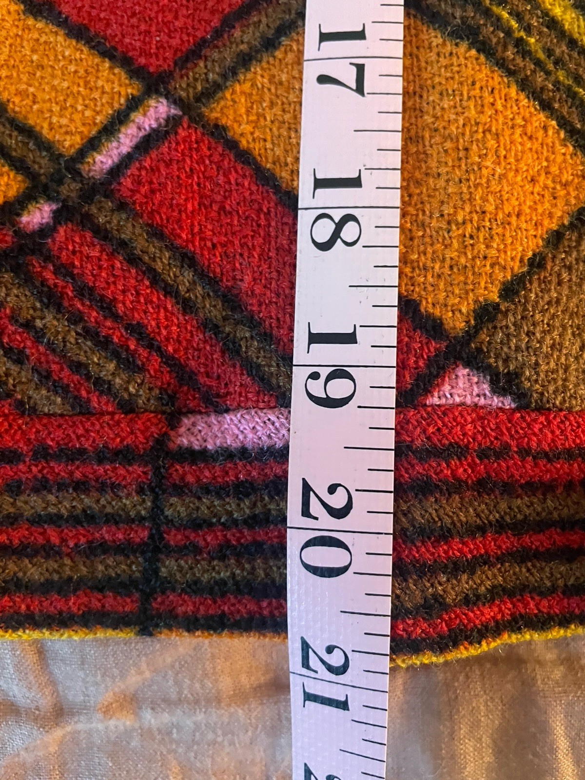 R&K Originals VTG 60s 2 Piece Mock Neck Darted Skirt Set Mod Print Bow Detail