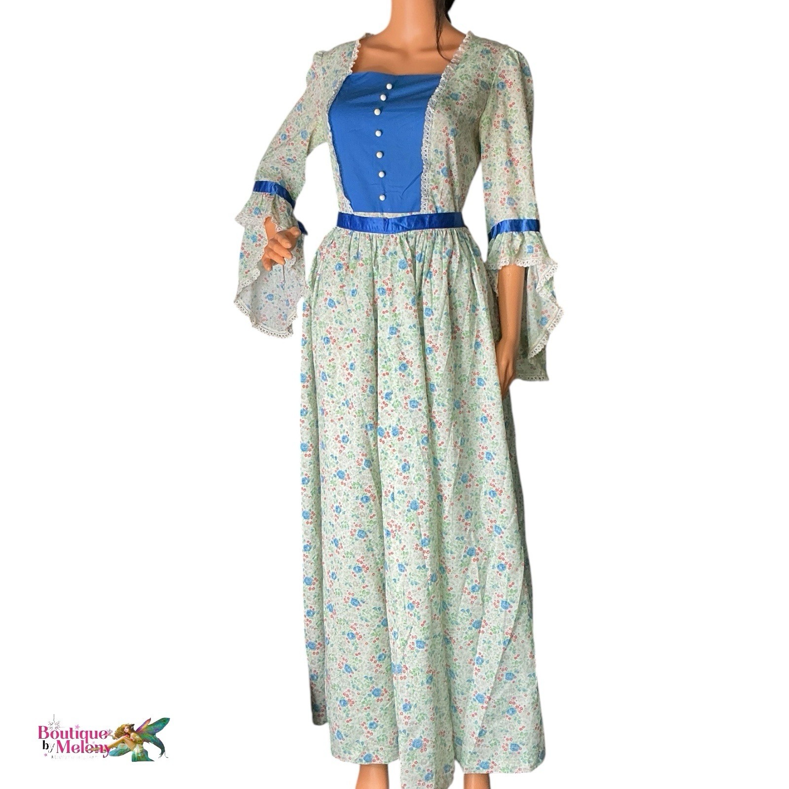 Handmade 1976 Bicentennial Mary Engel Little House On The Prairie Dress & Apron