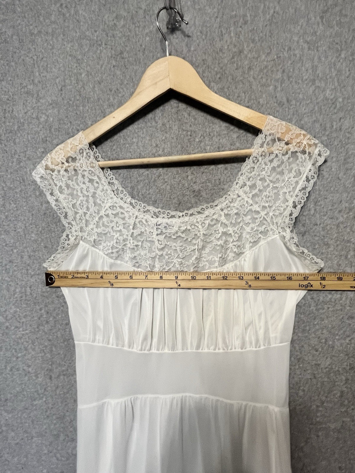 MCM Peignoir Set Radcliffe White Nightgown 2-Pc Lingerie Long 36 M Bridal VTG