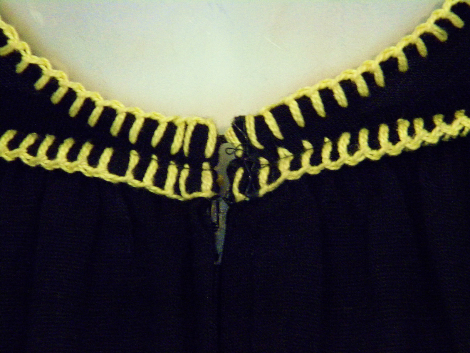 Vintage halter dress 4 wool jersey yellow contrast empire waist maxi skirt