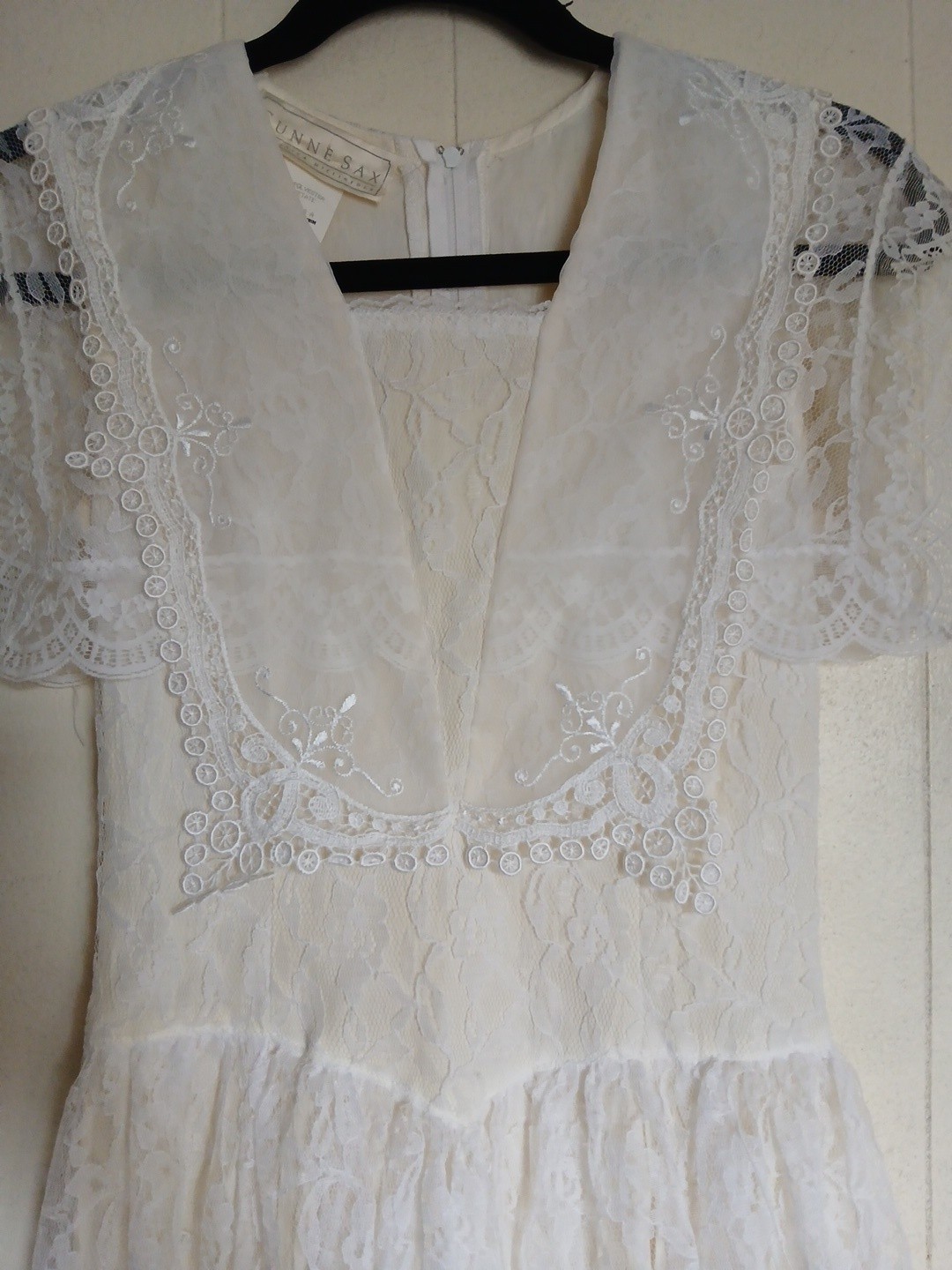 80s Gunne Sax Jessica McClintock Dress Victorian Romantic Ivory Lace Sz 3