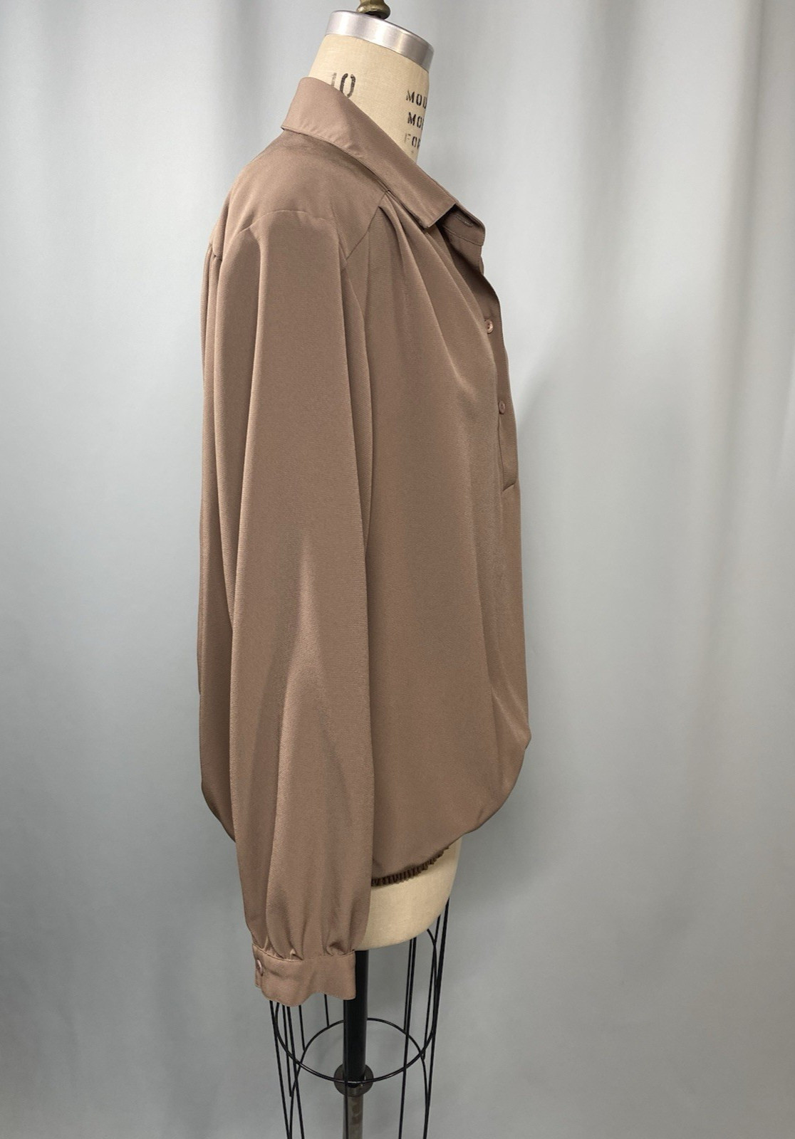 Vintage Blouse SIZE 22W PLUS WOMEN’S beige tan DARUE DRAPERS & DAMONS 80s 90s
