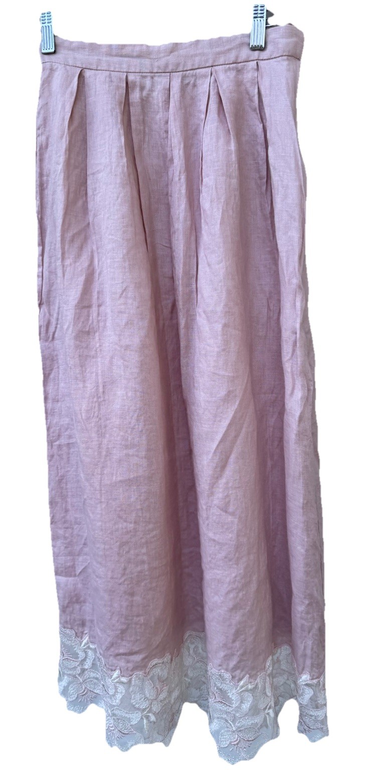 VTG CLOAK of MANY COLORS 80’s LINEN MAXI SKIRT Cottagecore Prairie Beach 6