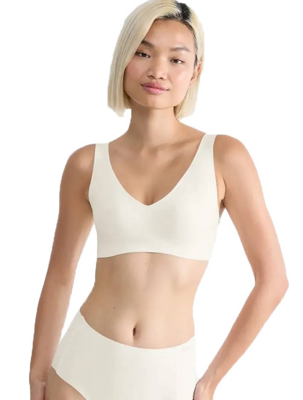 Sloggi Womens Zero Feel Bralette – Silk White