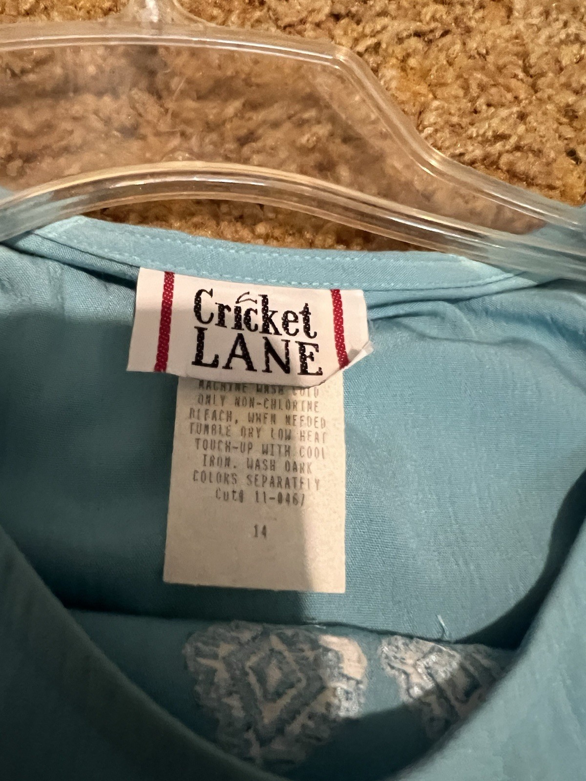 Cricket Lane Vintage Light Teal Top And Skirt Size 16