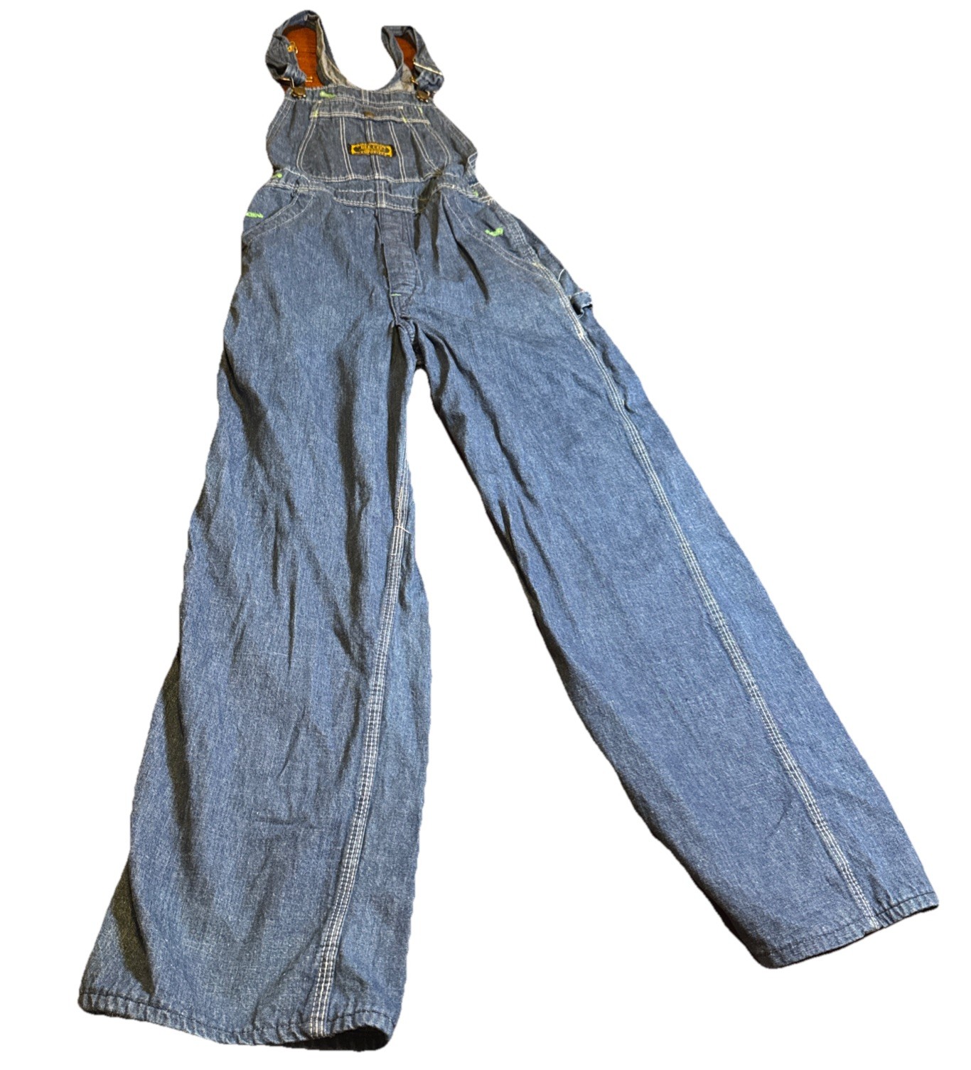 Vintage Washington Dee Cee Kids Denim Overalls Sanforized USA Workwear 60s 70s