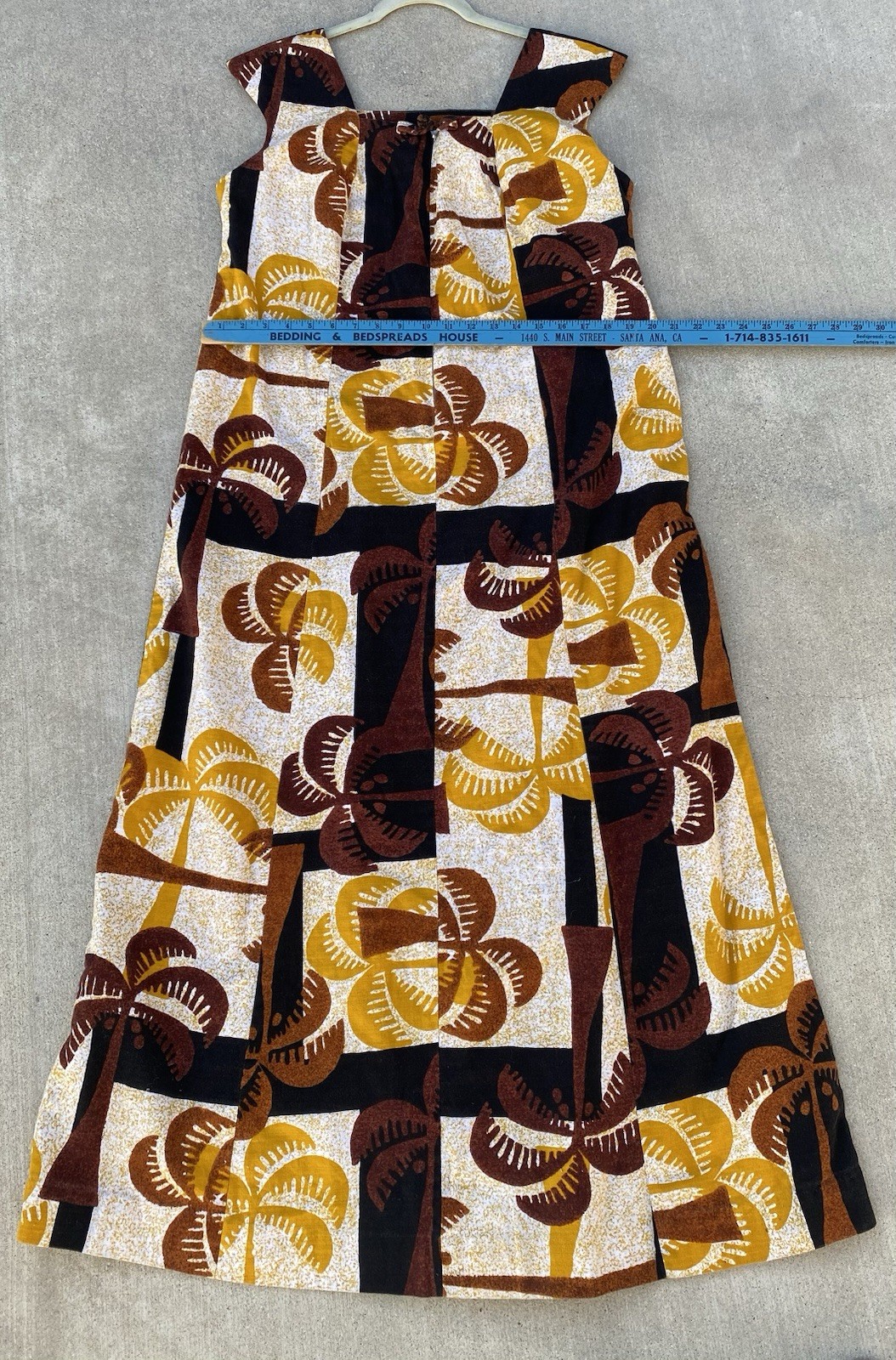 Vintage Lauhala Styled And Made In Hawaii Hawaiian Dress Tiki Aloha Needs Sewing