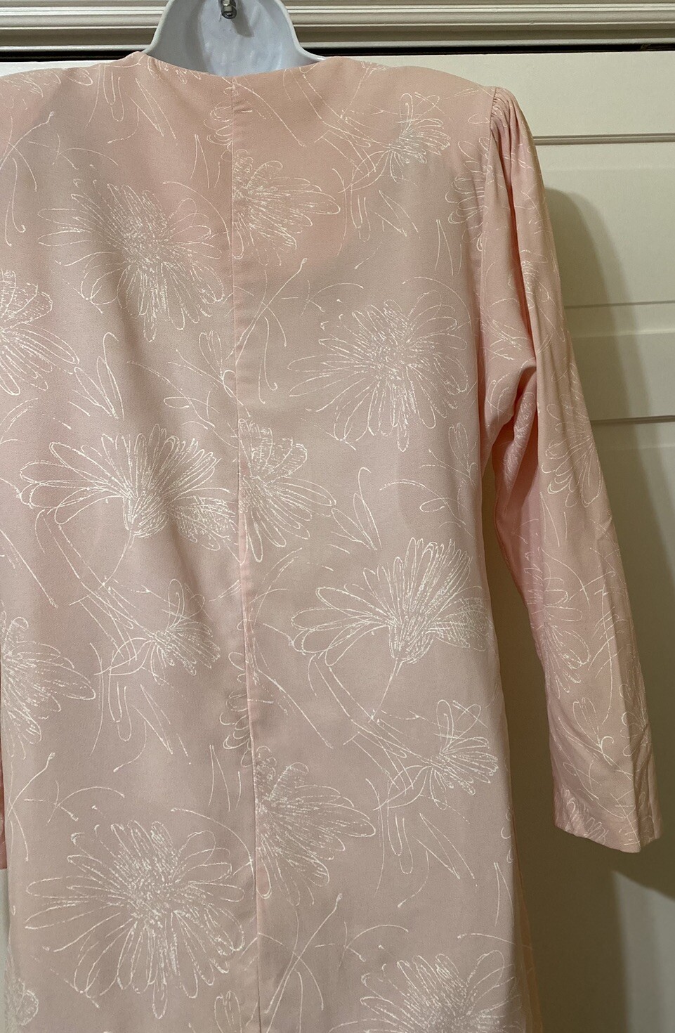 Flaw Vintage 1980’s Pellini Von Bramlett Pink Floral Sheath Dress USA Size 5/6