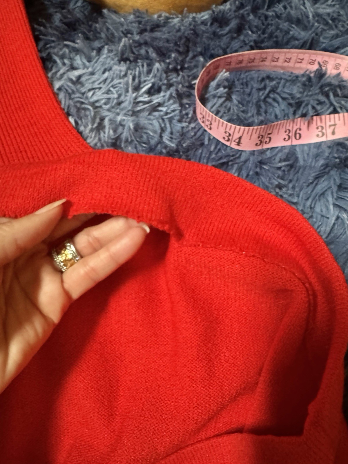 Vtg The Knit Group Stretch Acrylic Sweater Wiggle Dress Fitted Red Skinny Sleeve