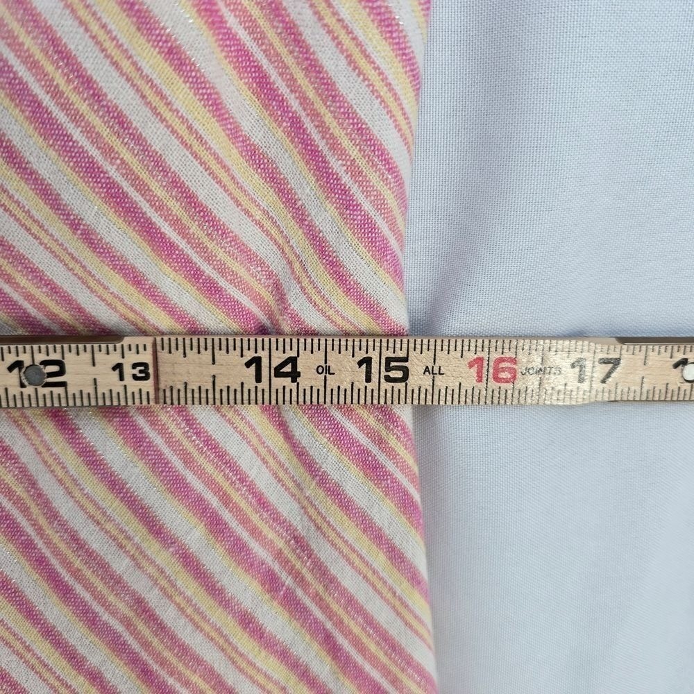 Sheri Martin Pink Linen Blend Striped Dress and Jacket Set Womens 14P Petites