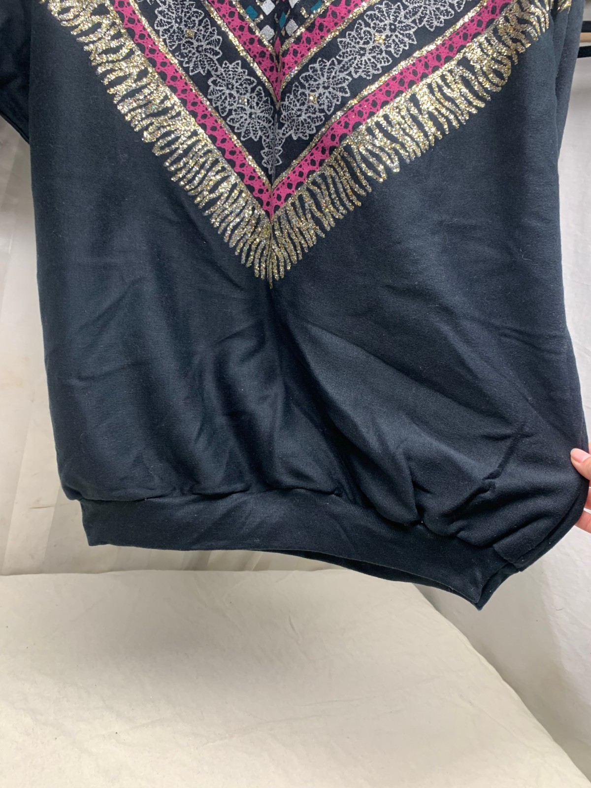 Vintage 1980s-1990s Tee Dee’s Sparkly Geometric Top Sweatshirt One Size