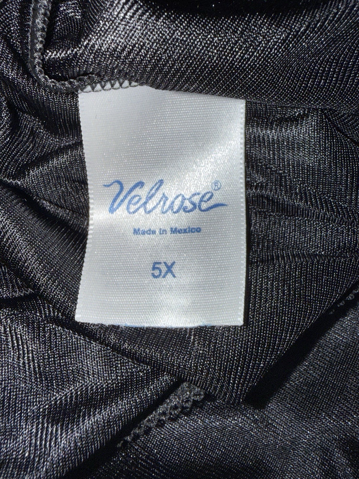 VTG Velrose Slip Womens Plus 5X Black Nylon 35″ Coquette Old Money Soft Girl