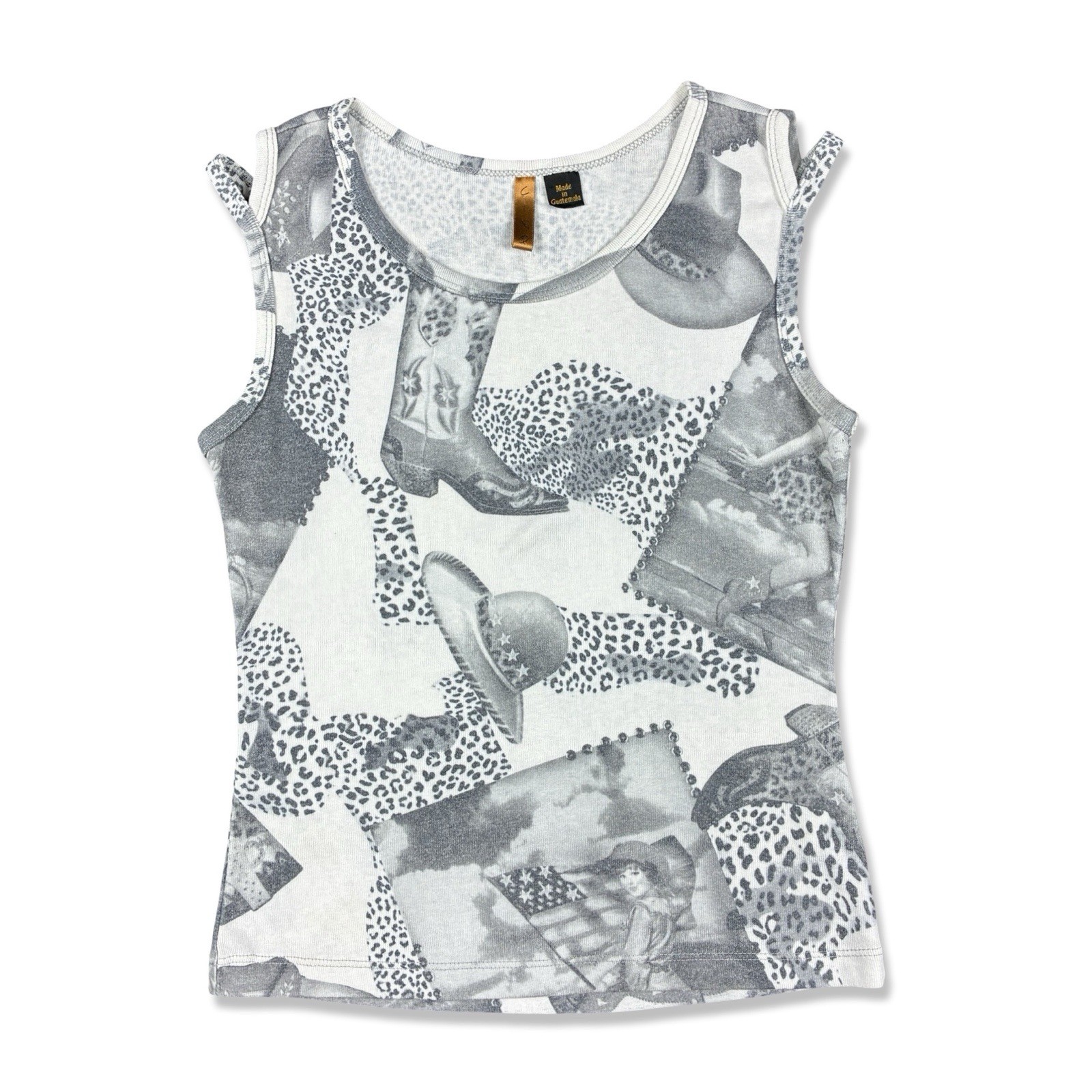 Cinq Women’s VTG 90s Y2K Cowgirl Pinup Tank Top