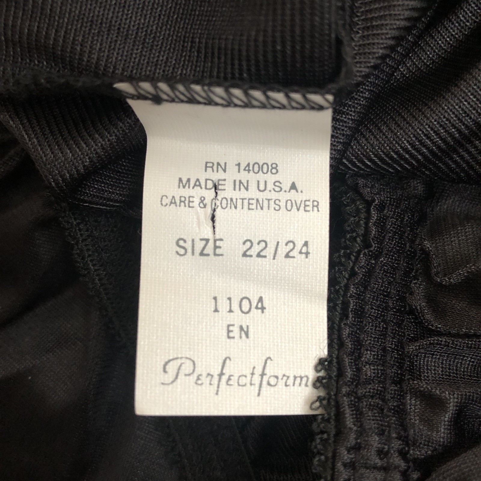 Vintage PerfectForm Nylon Pettipants Size 22/24 Black Slip Shorts Sissy 27” Long