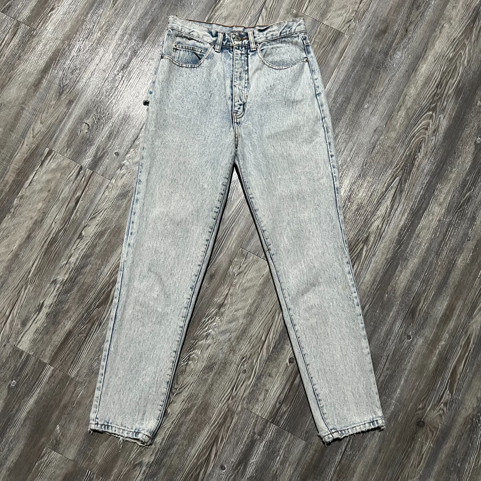 Jordache Basics 90s Acid Wash Jeans 11/12 (27×28.5) Made in Hong Kong