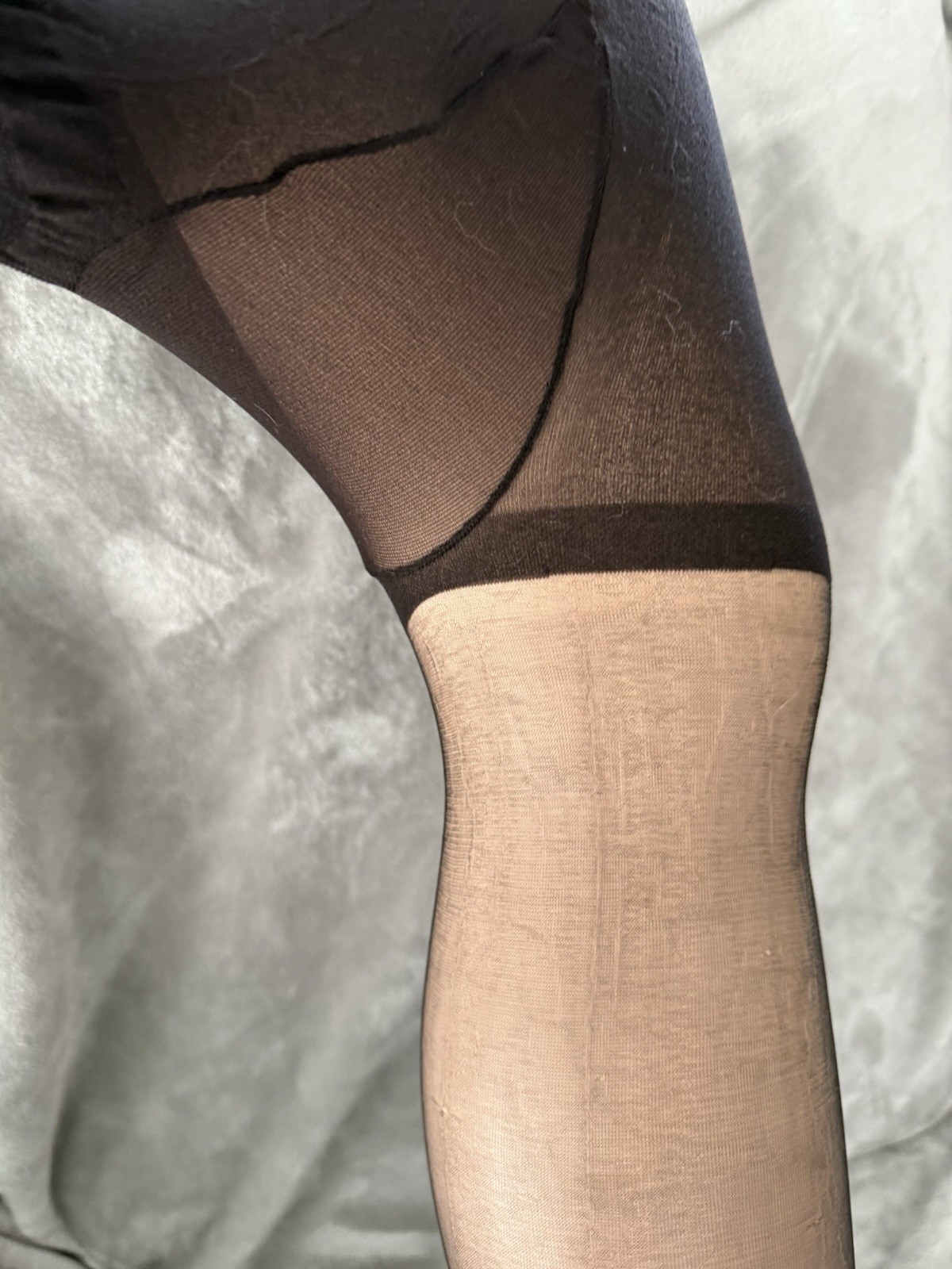 Vintage Extra Long Pantyhose With Seam And Bare Foot