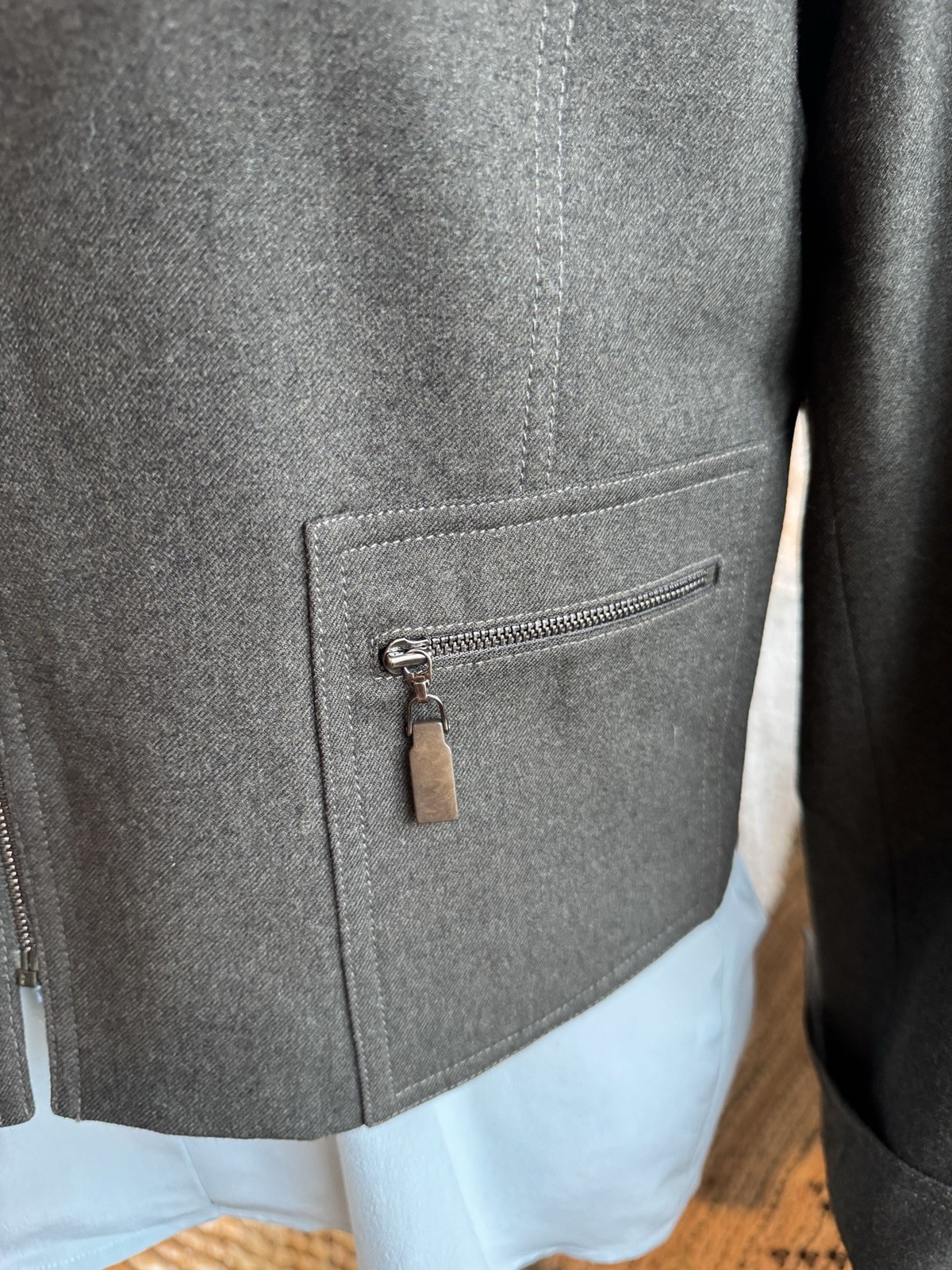 Vintage Wool Jacket Doncaster Sz 6 Zips Elegant Detail Lined