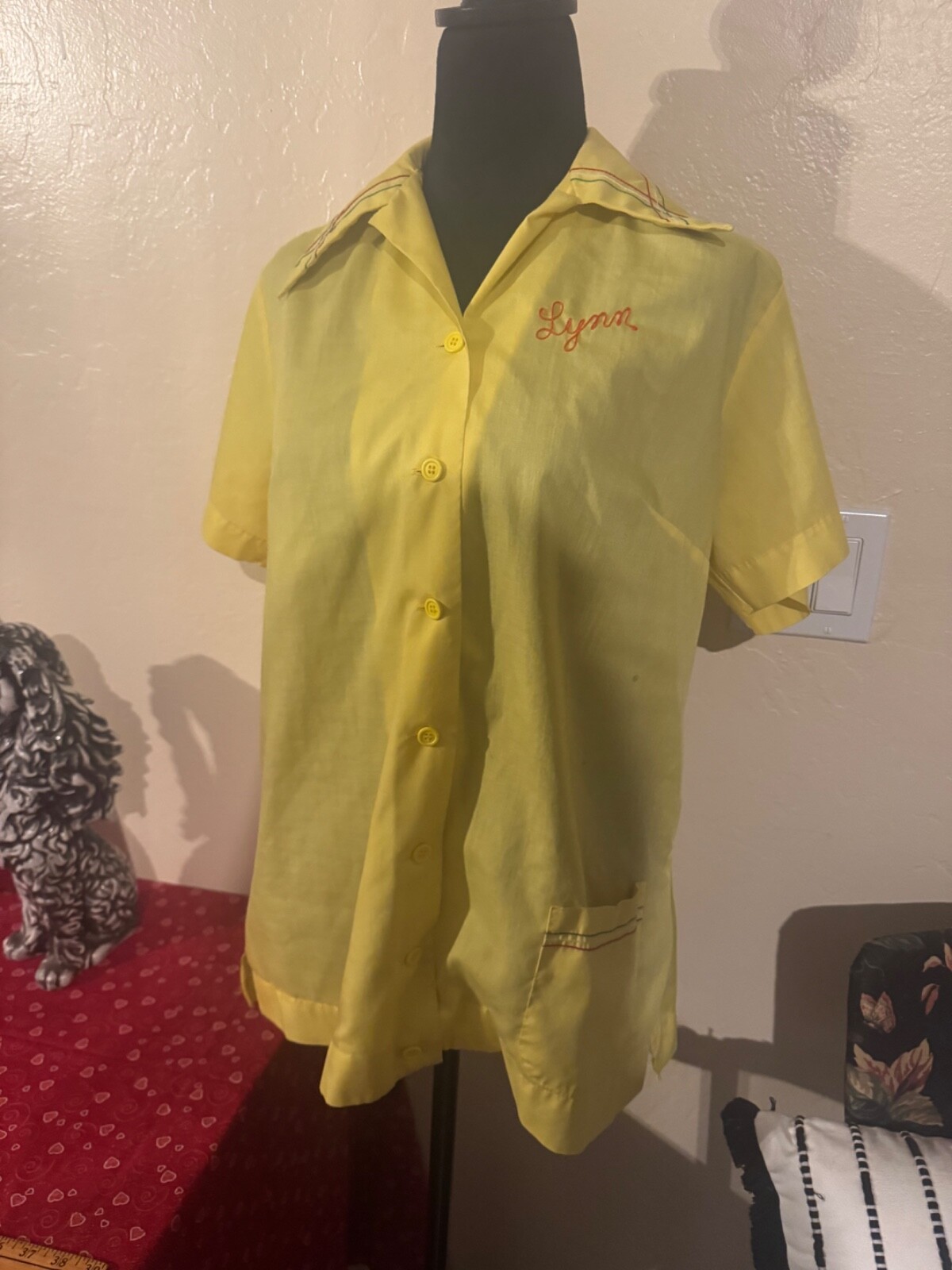 King Louie 1950’s Bright Yellow Bowling Shirt-Sz36