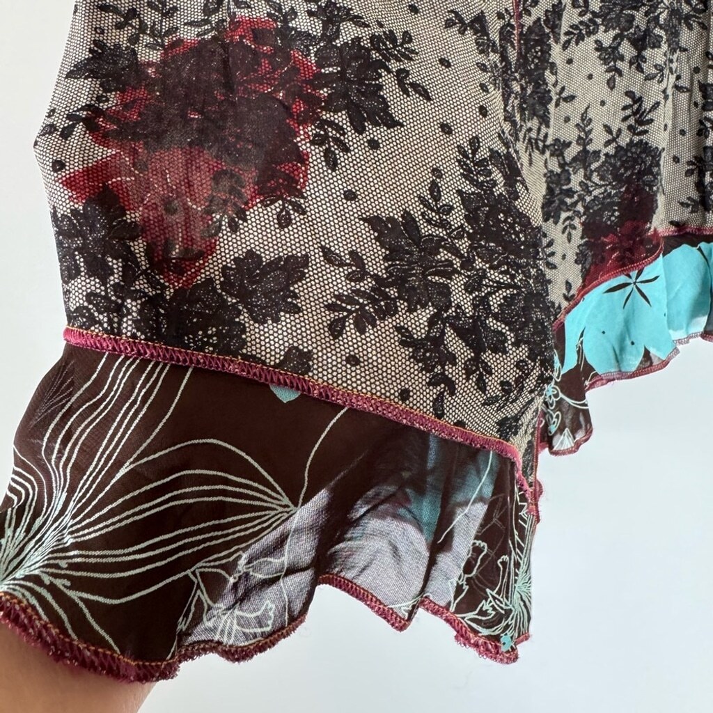 Vintage Boho Nothing Matches Boutique floral 2 pcs sheer skirt set Size 1 or S/M