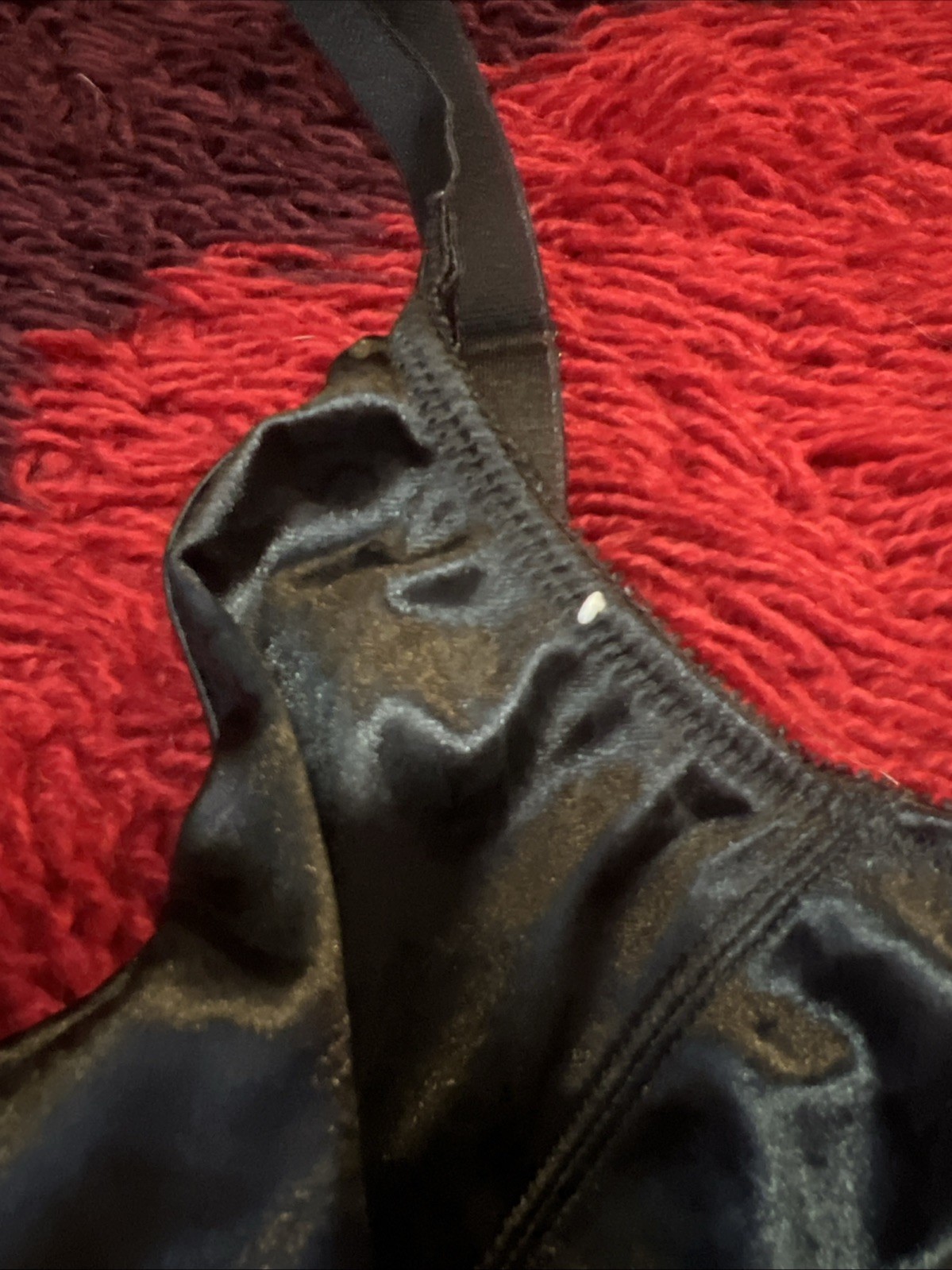 Vintage Vanity Fair Bra Shiny Satin Black 40D Mexico