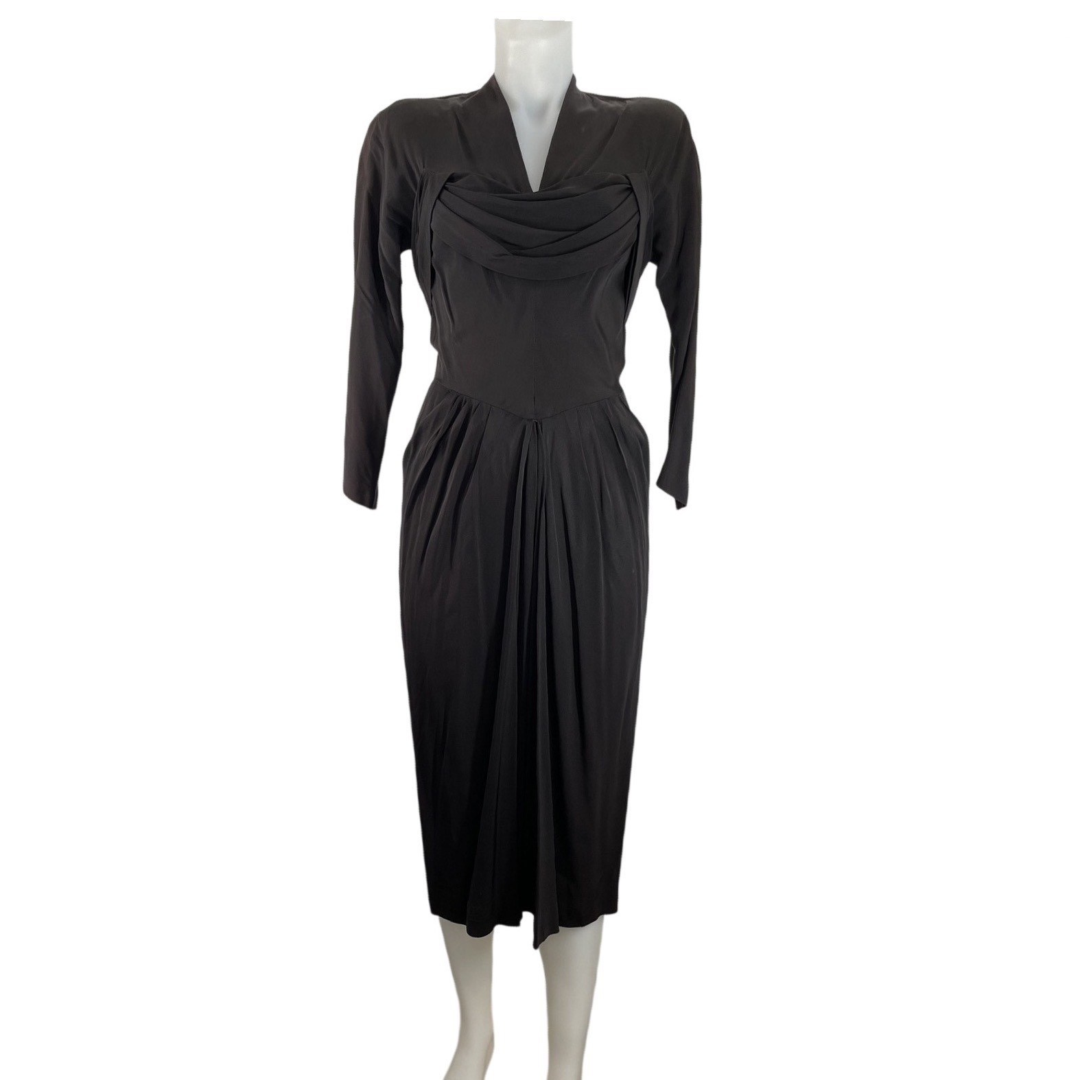 Dorothy O’Hara Dress Bias Cut Draped (Many Flaws ) As Found