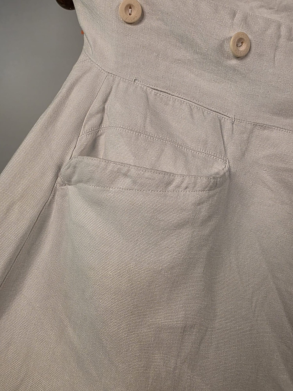 ANTIQUE VICTORIAN 19TH C MEN’S WHITE RIDING BREECHES PANTS W BUCKLE BACK