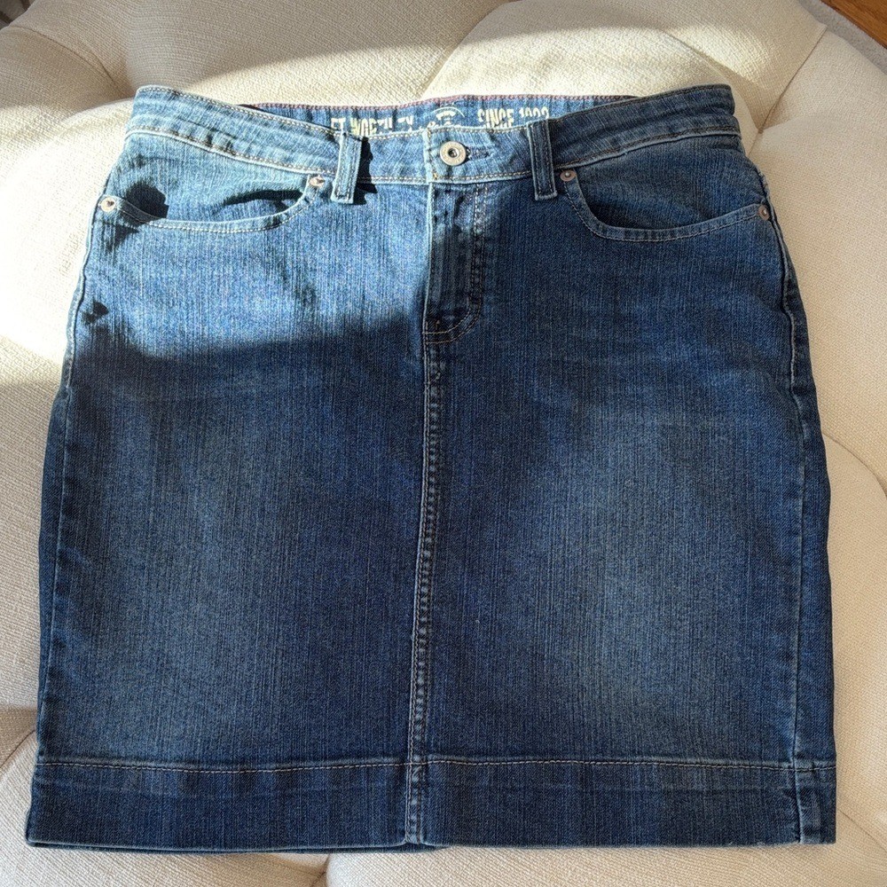 Vintage 💙 Dickies Blue Denim Mini Skirt 💙 Size 6