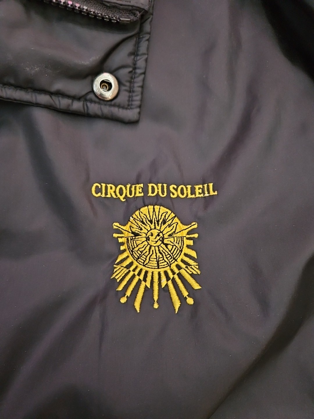 Vtg Cirque Du Soleil Windbreaker Jacket Womens 2XL Circus Show Merch Black