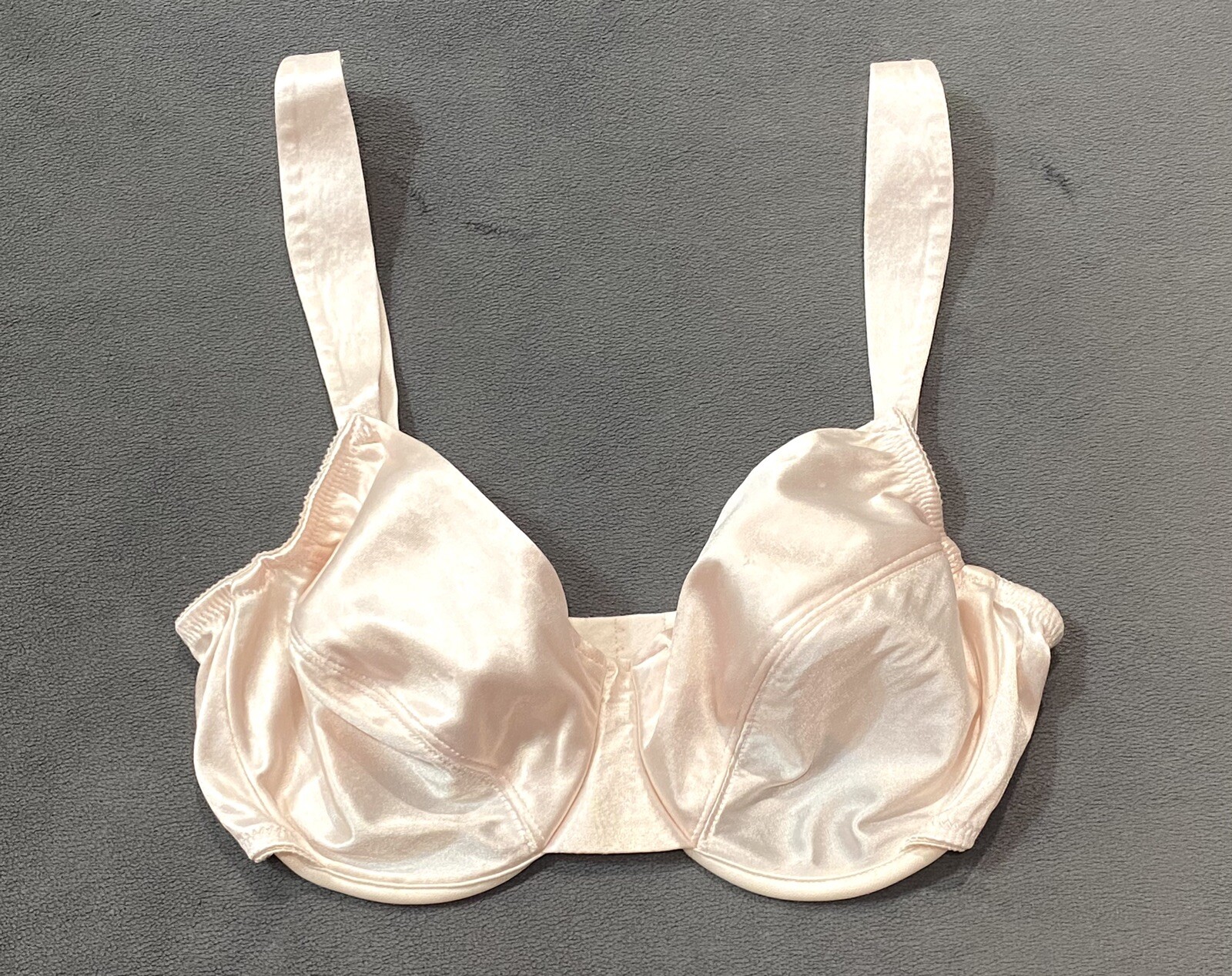 Vtg Victoria’s Secret Second Skin Satin Unlined Full Coverage Bra 90’s 32D Pink