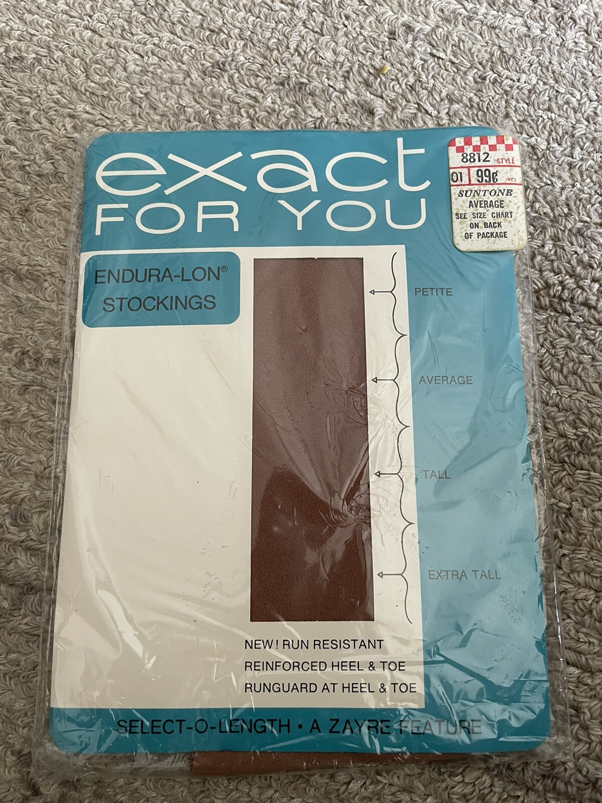1 Pair Vintage Exact for you 9-10 1/2 suntone garter stockings