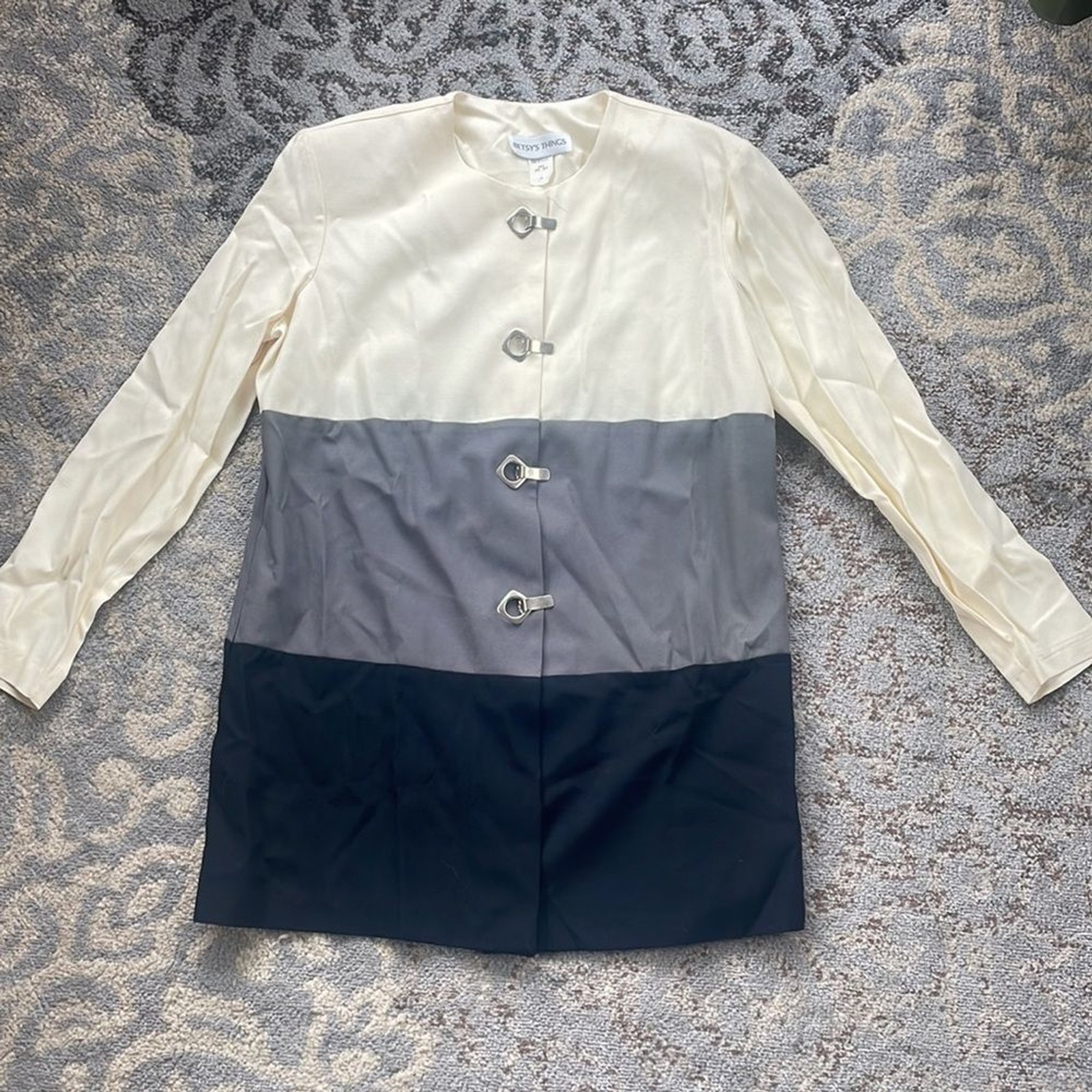 Betsy’s Things Vintage Two Piece Pantsuit Set Color Block 14