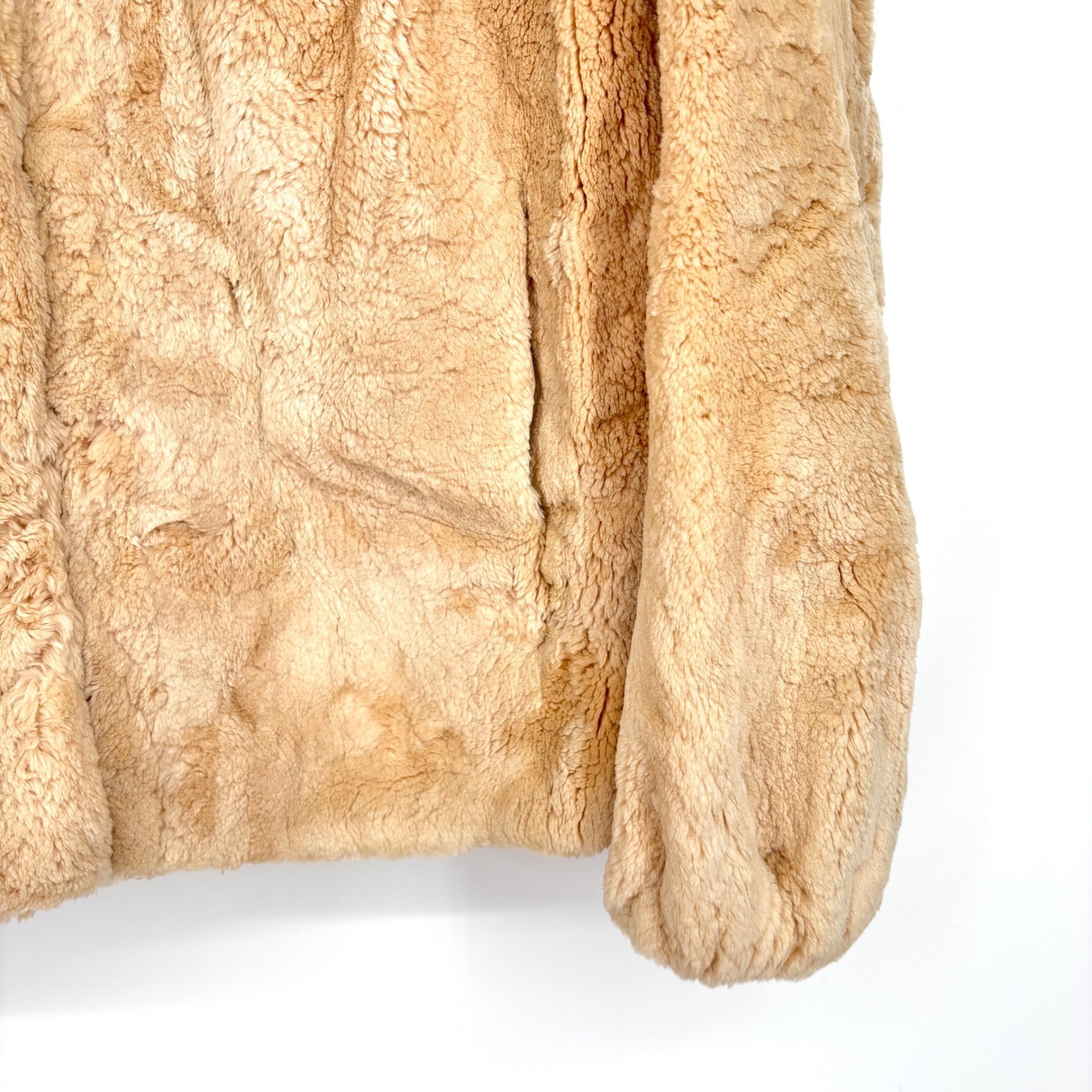 Vintage Dicker and Dicker Beverly Hills Short Fur Jacket Honey Beige 60s Medium