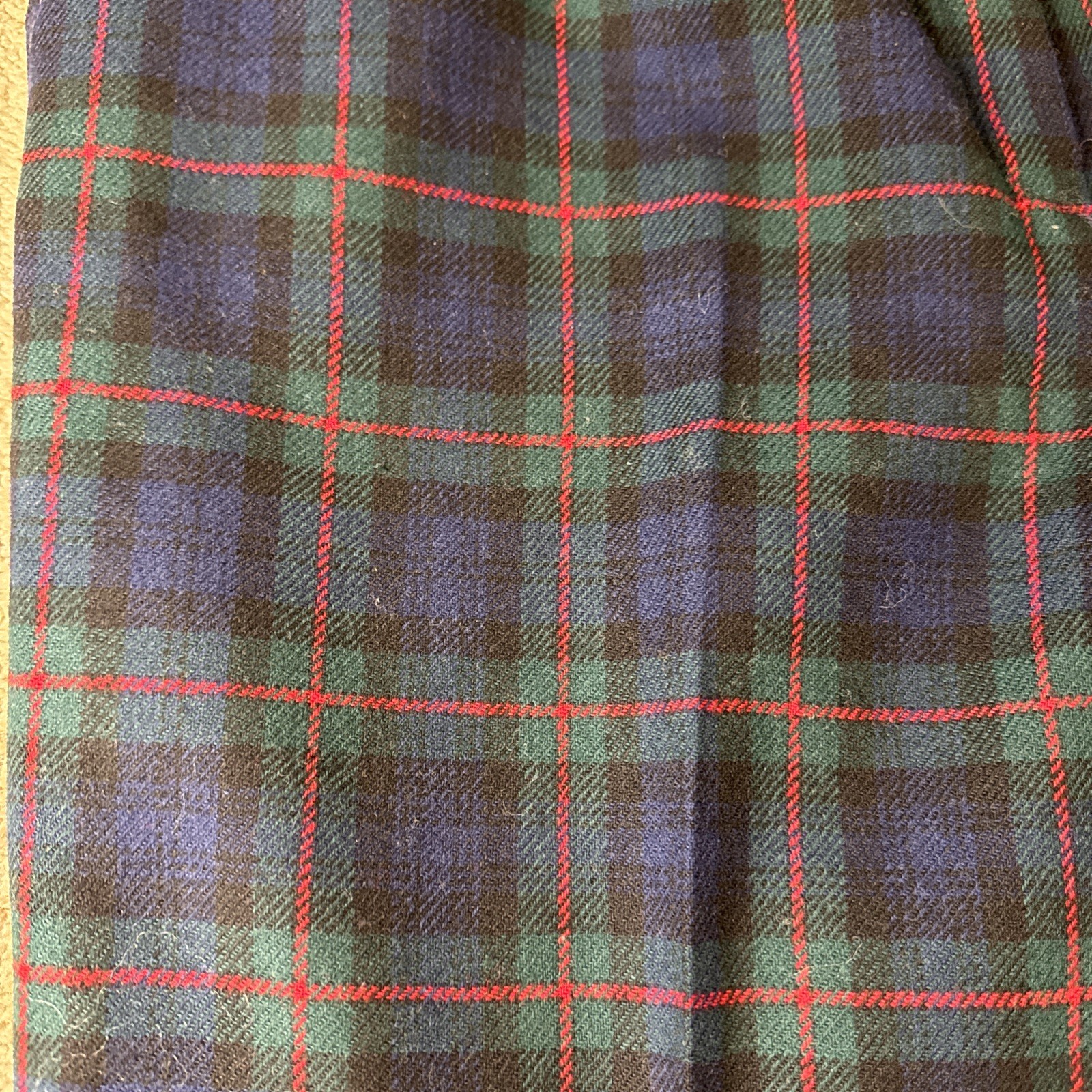 VTG Pendleton Women Size 14 Blue Green Plaid Ladies Dress Pant 100% Virgin Wool