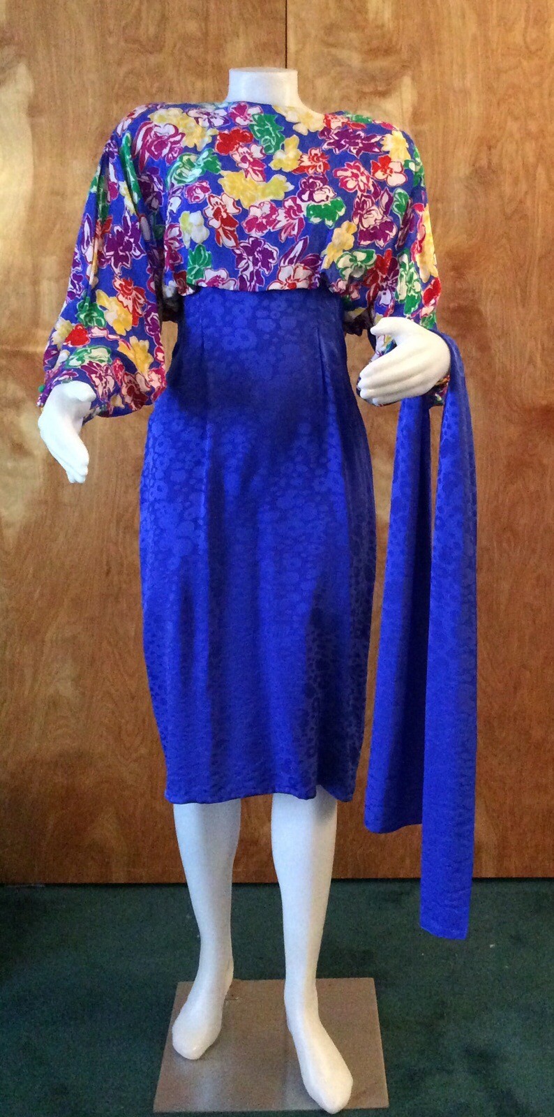 1980s Silk Dress Francesca Of Damon For Starington floral Print Sexy Dress