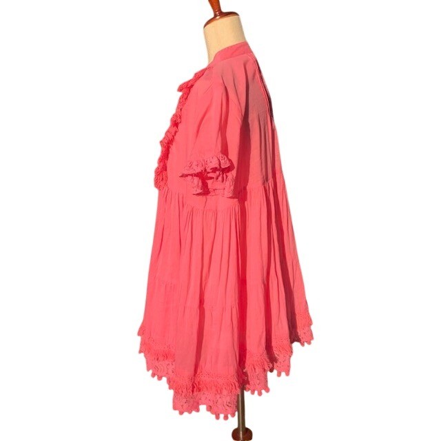 Antica Sartoria Giacomo Cinque Boho Tunic Top 12 Mediterranean Lace Fringe Flowy