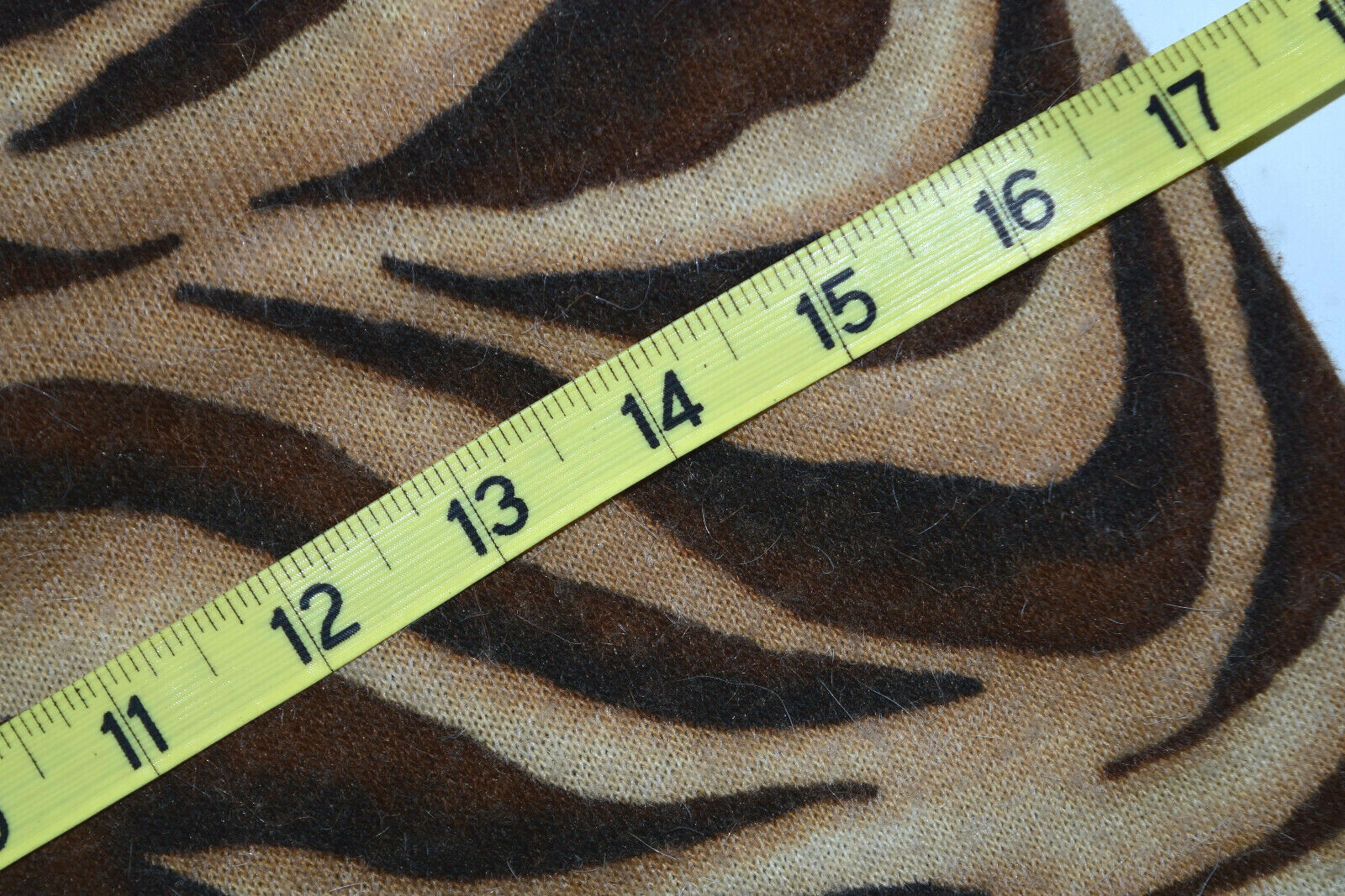 Vintage Mohair Shift Dress David Warren Size 32IN Chest 80s Tiger Print