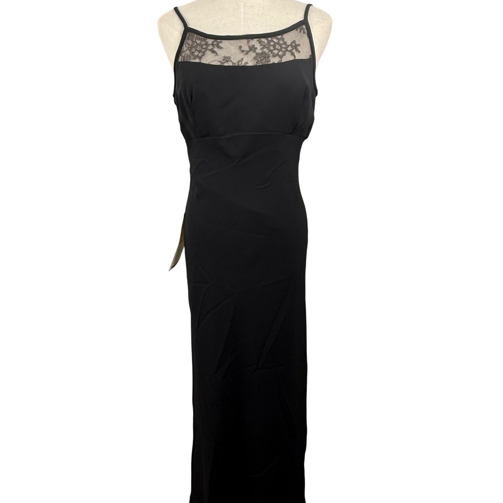 Vintage 90s Gantos Jessica McClintock Gunne Sax 9/10 Maxi Dress Lace Prom Gown