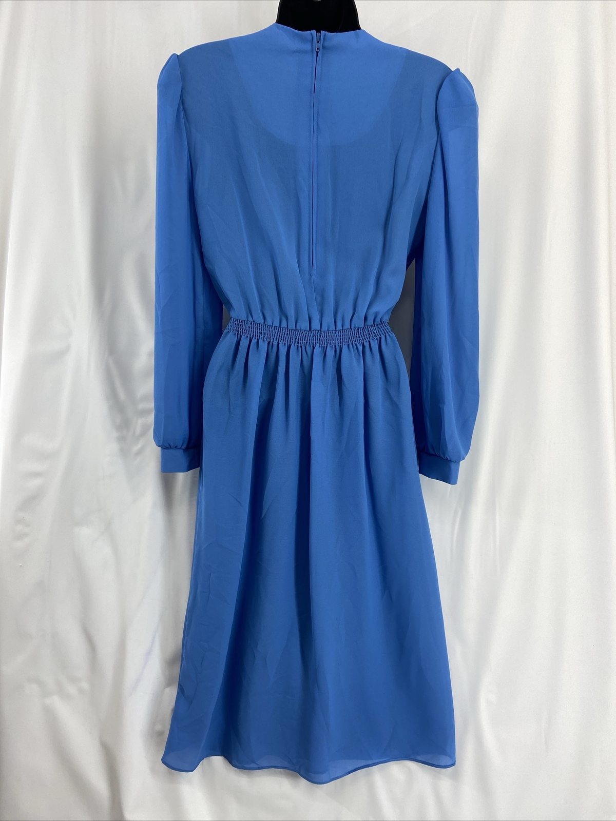 Vintage Melissa Petites Cape Blue Dress Sheer Women’s Size 4 Cocktail Embroider