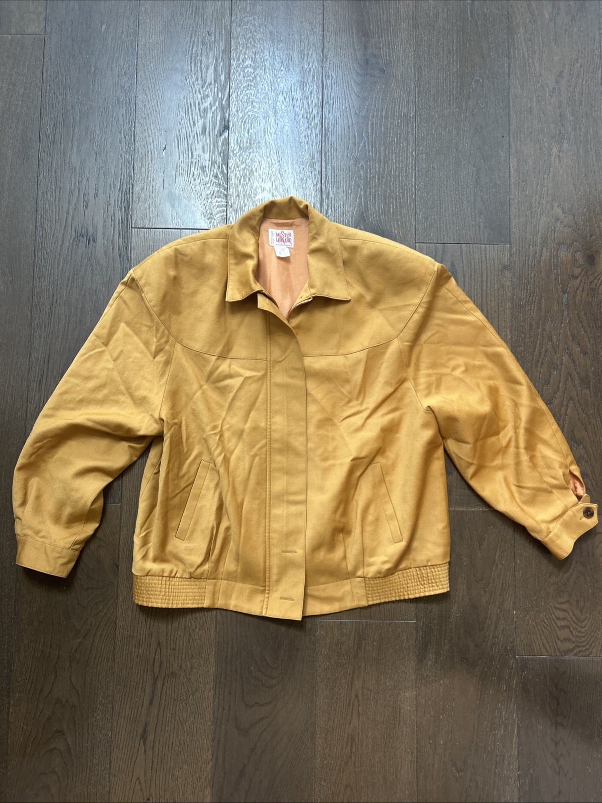 Vintage Mister Leonard Khaki Brown Military Jacket Size 16 Made In Canada 🇨🇦