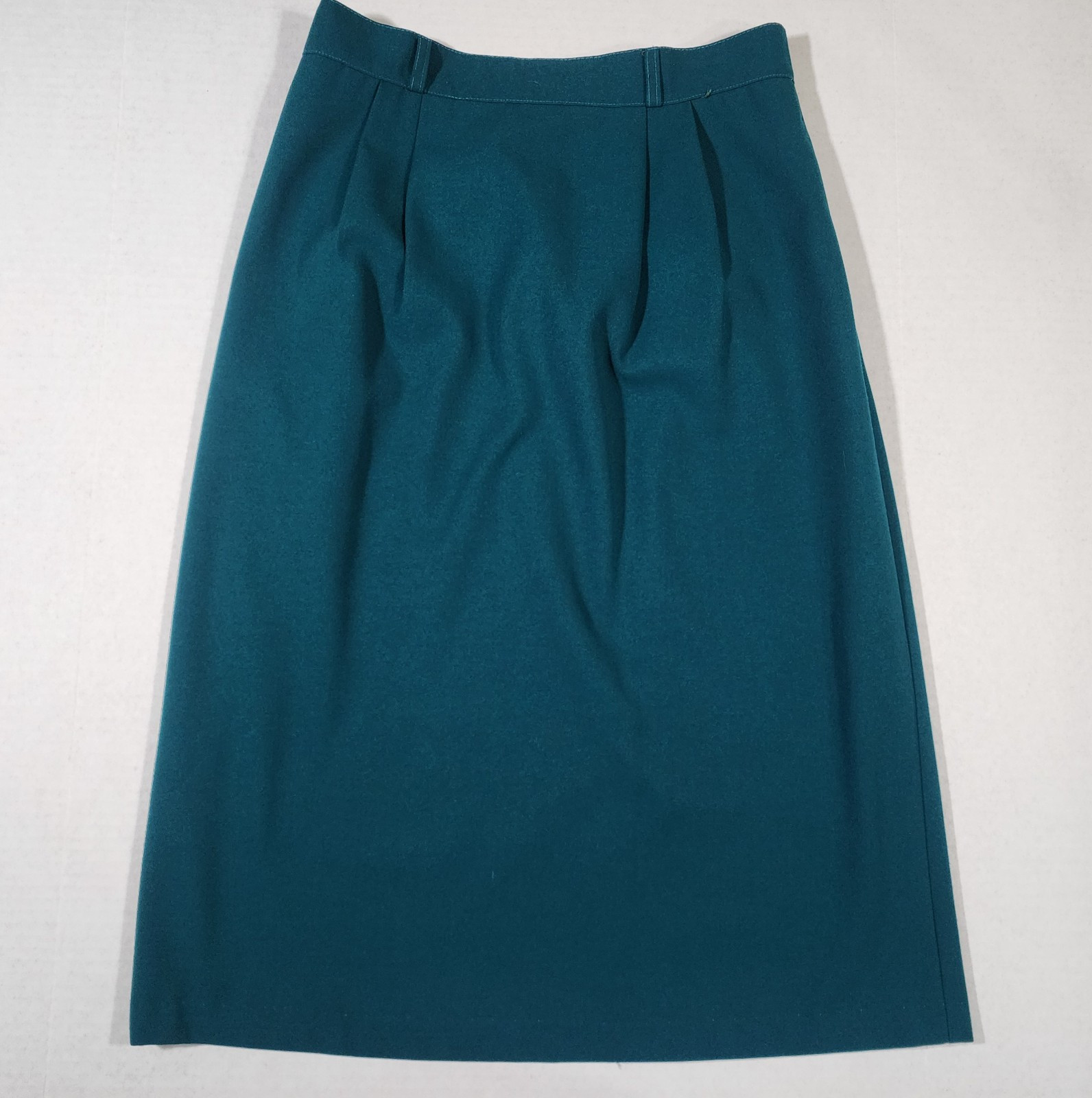 Vintage Worthington Essentials Sz 14 Blazer Skirt Suit Set Long Sleeve Green