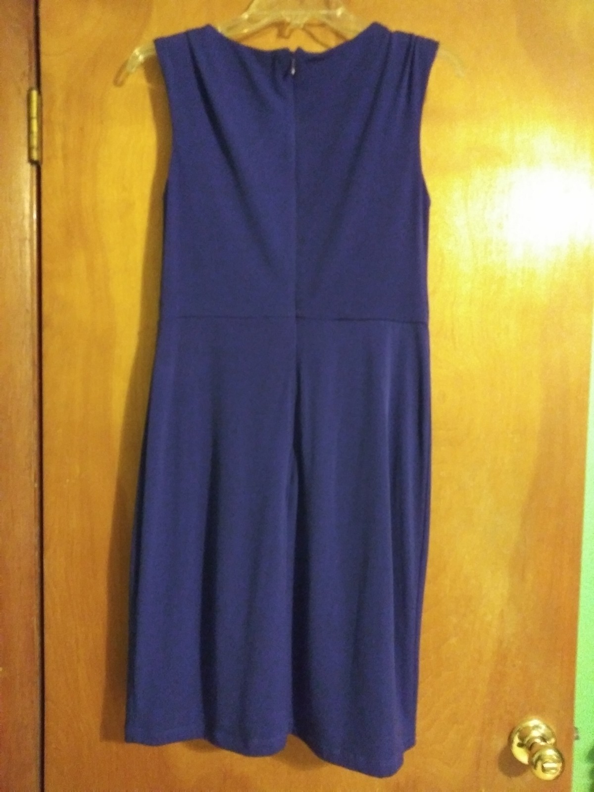 Vintage Sweet 90’s Dark Purple Stretchy Dress Polyester Spandex Size 6