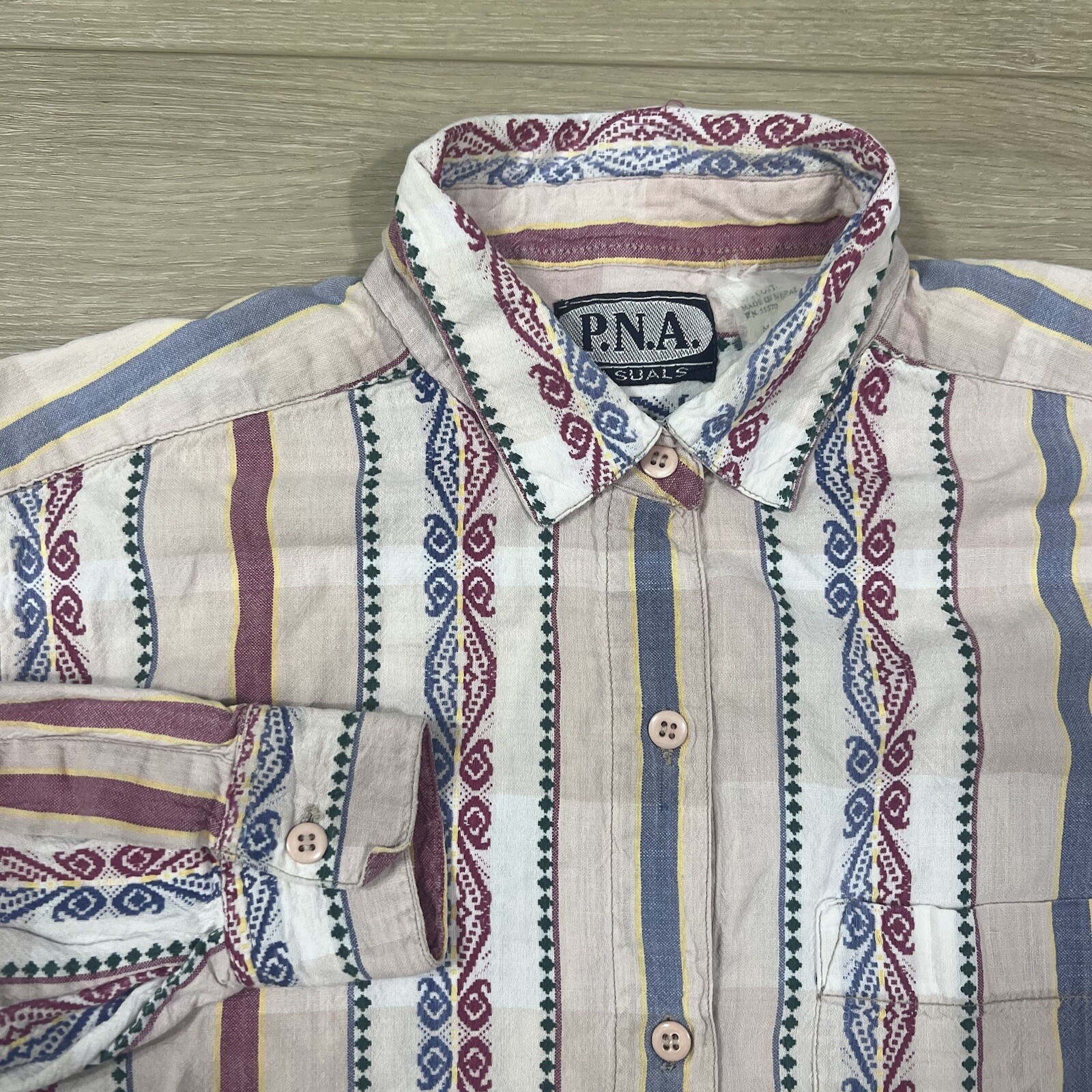 Vintage 80s Brushpopper Western Button Down Shirt P.N.A. Casuals