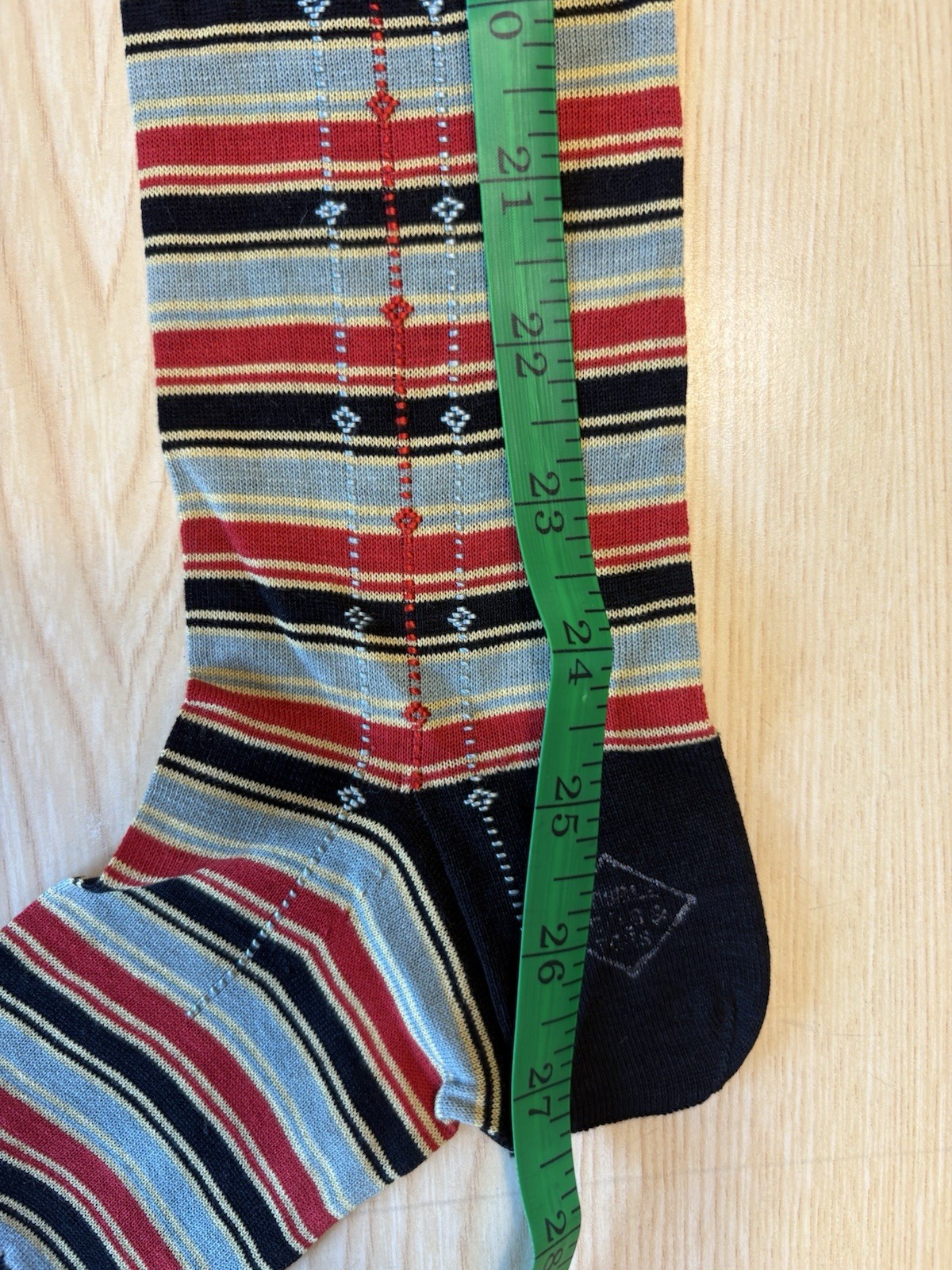 NOS C 1900 – 20s Edwardian Colorful Stripe Embroidered Stockings Flapper