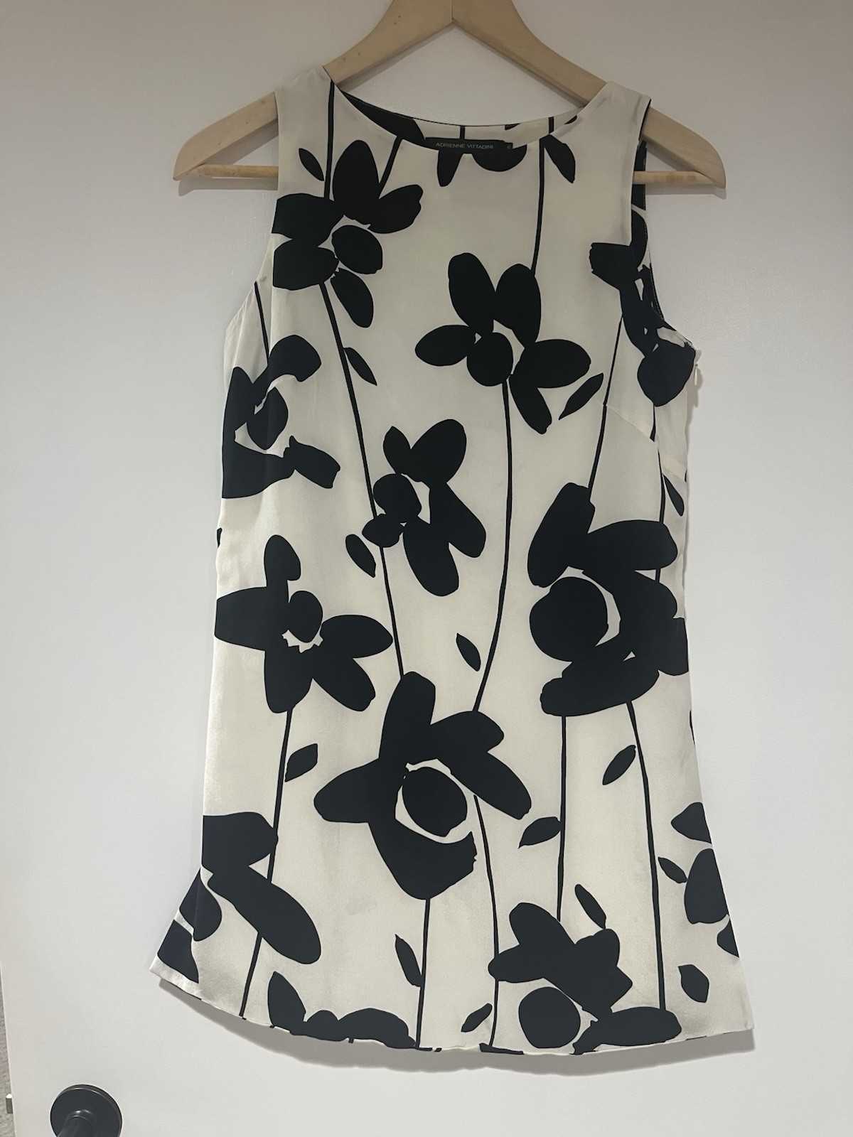 Vtg Adrienne Vittadini 100% Silk Dress Made In Italy 26/11/1973 Women Size 6(XS)