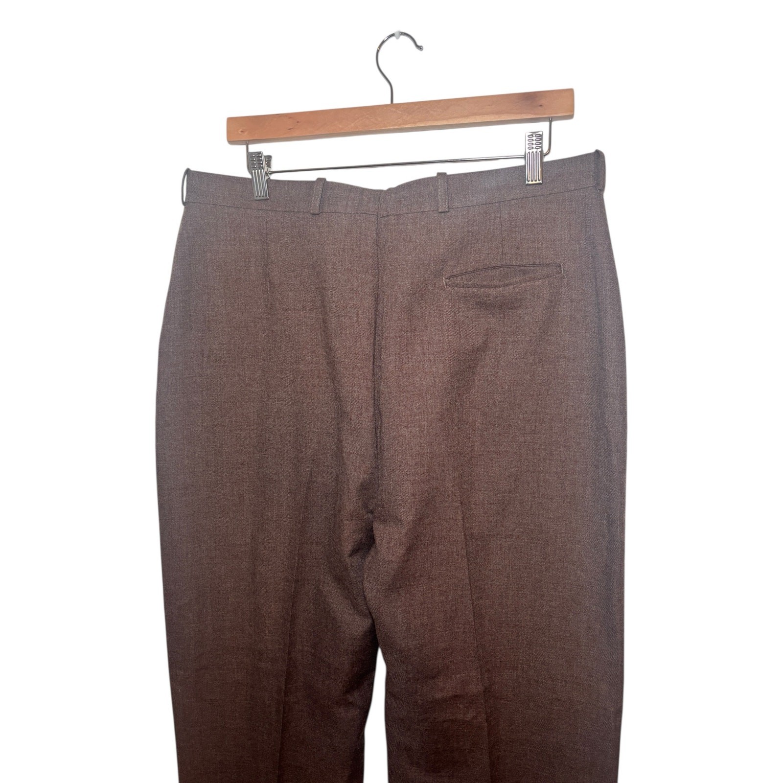 Vintage Farah for Her Light Brown Trouser Slacks Pants Flat Front Size 18 Career